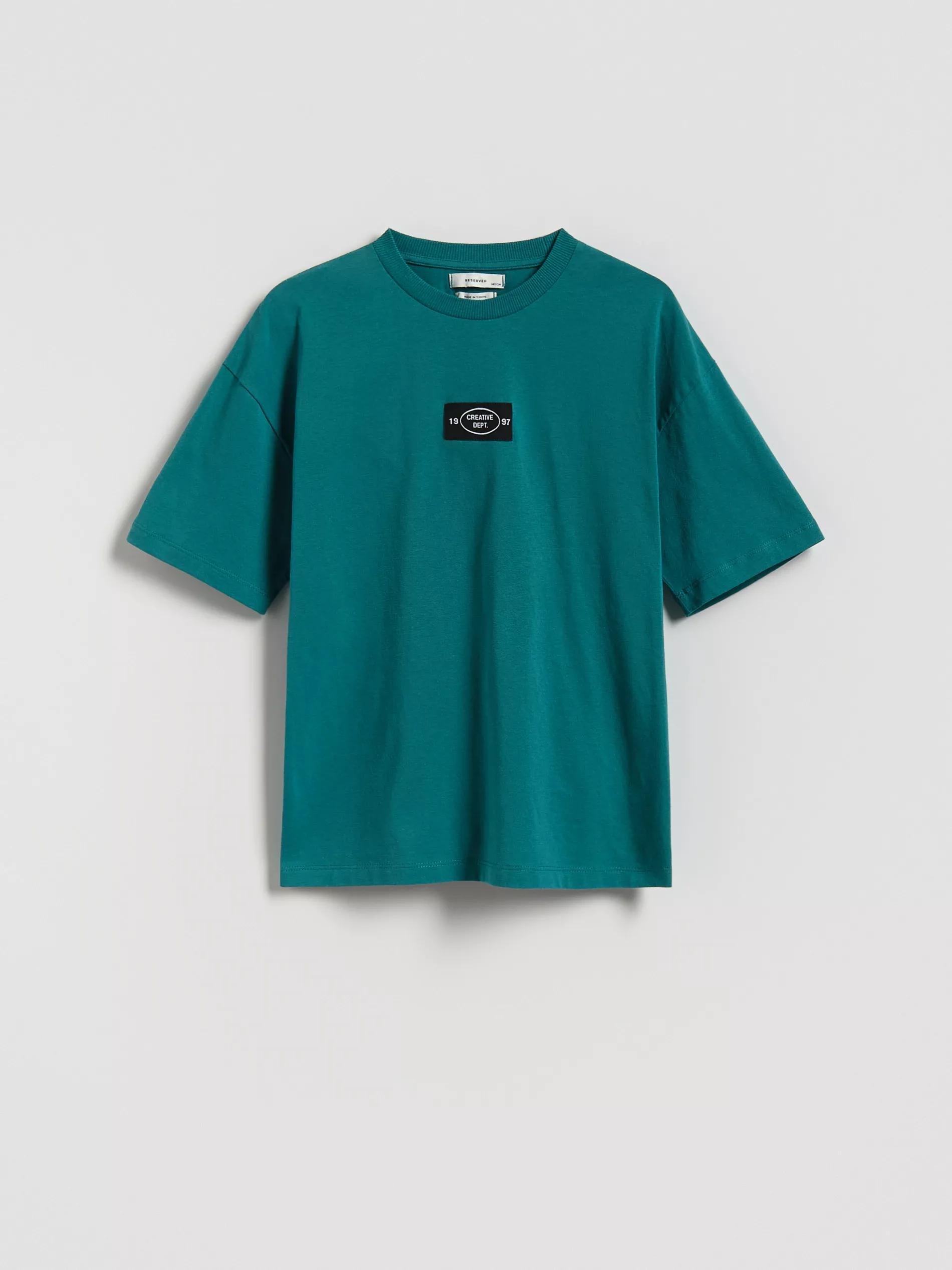 TEAL GREEN T-shirt with print, Turquoise, large image number 0