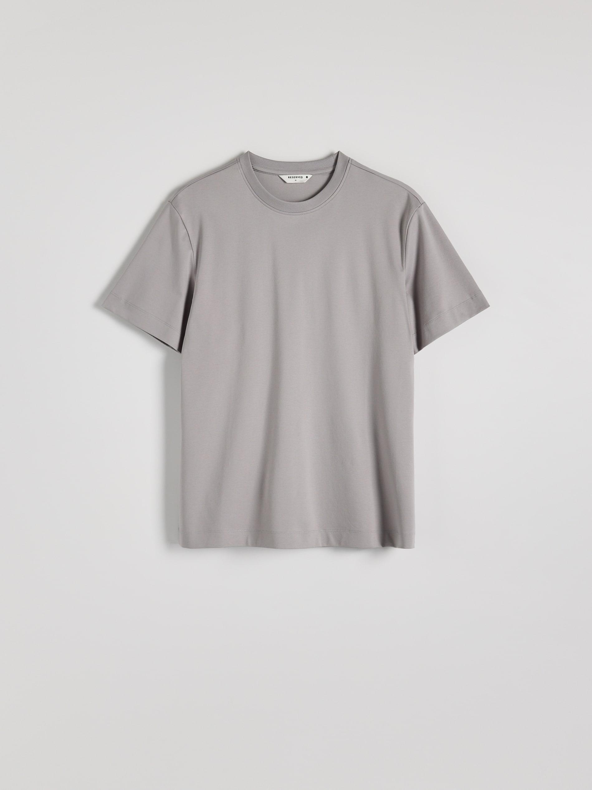 Grey Regular Fit T-Shirt Made Of Mercerized Cotton, , large image number 0