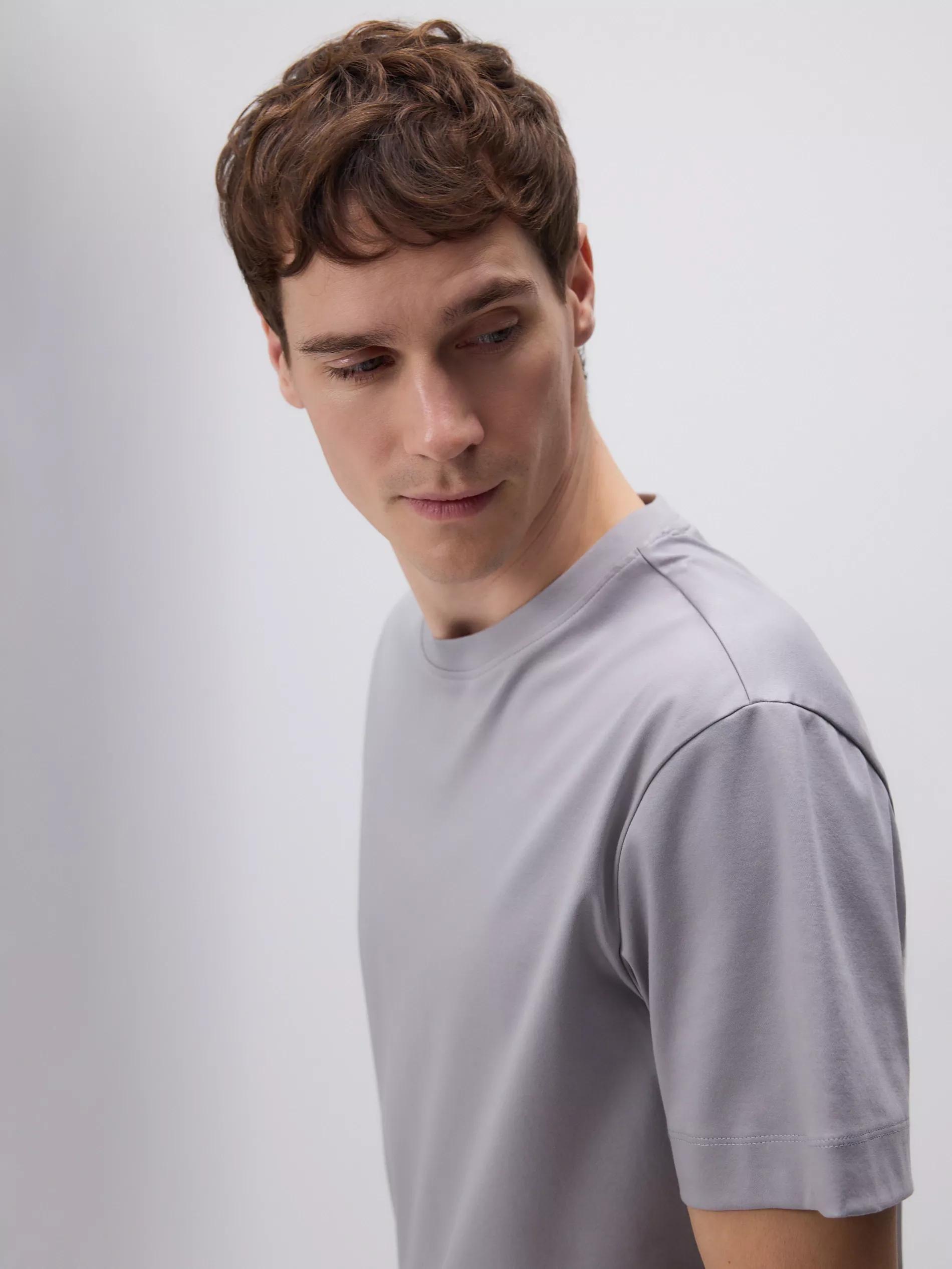 Grey Regular Fit T-Shirt Made Of Mercerized Cotton, , large image number 1