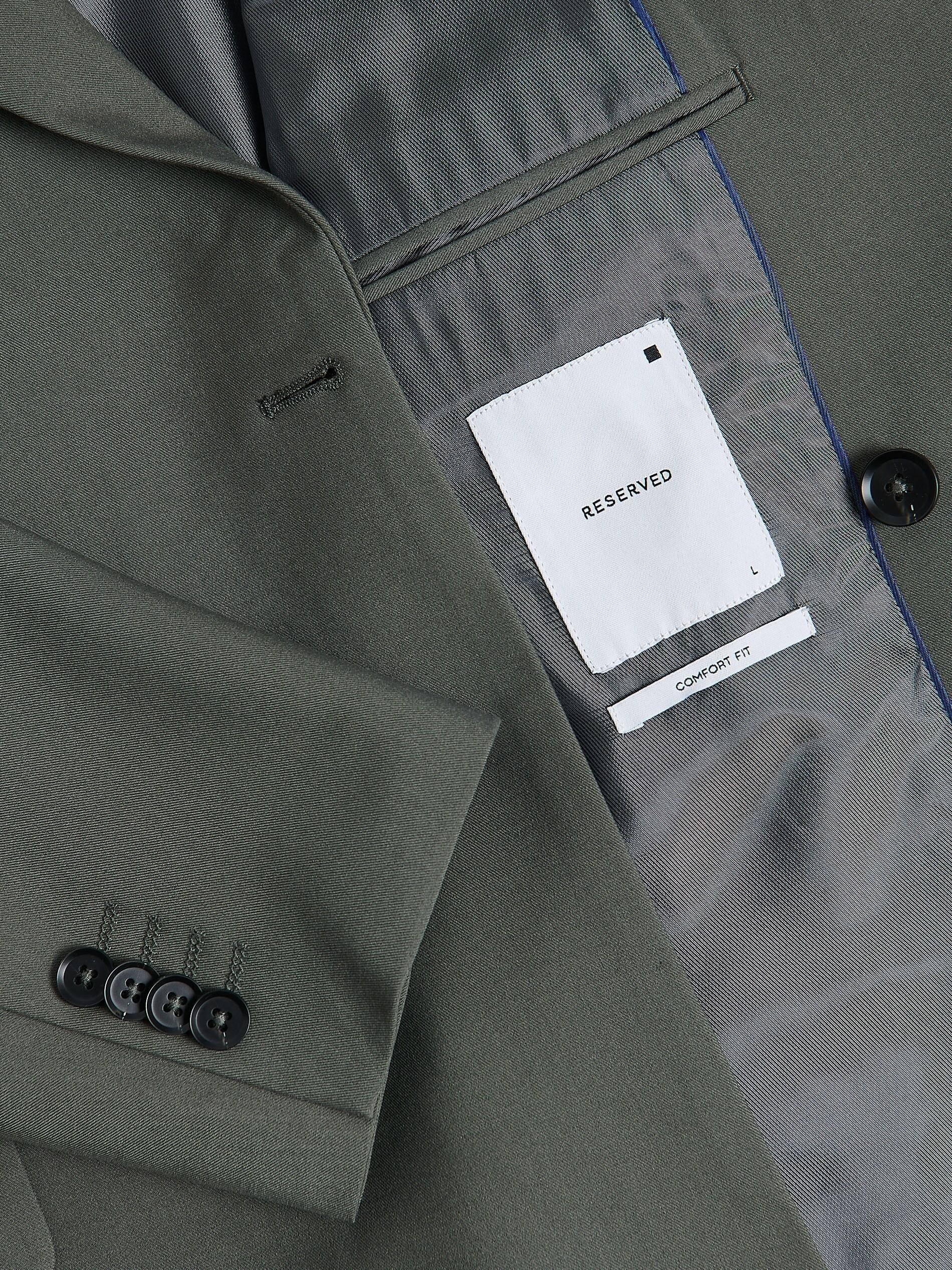 Grey Slim Fit Blazer With Viscose Blend, Grey, large image number 5