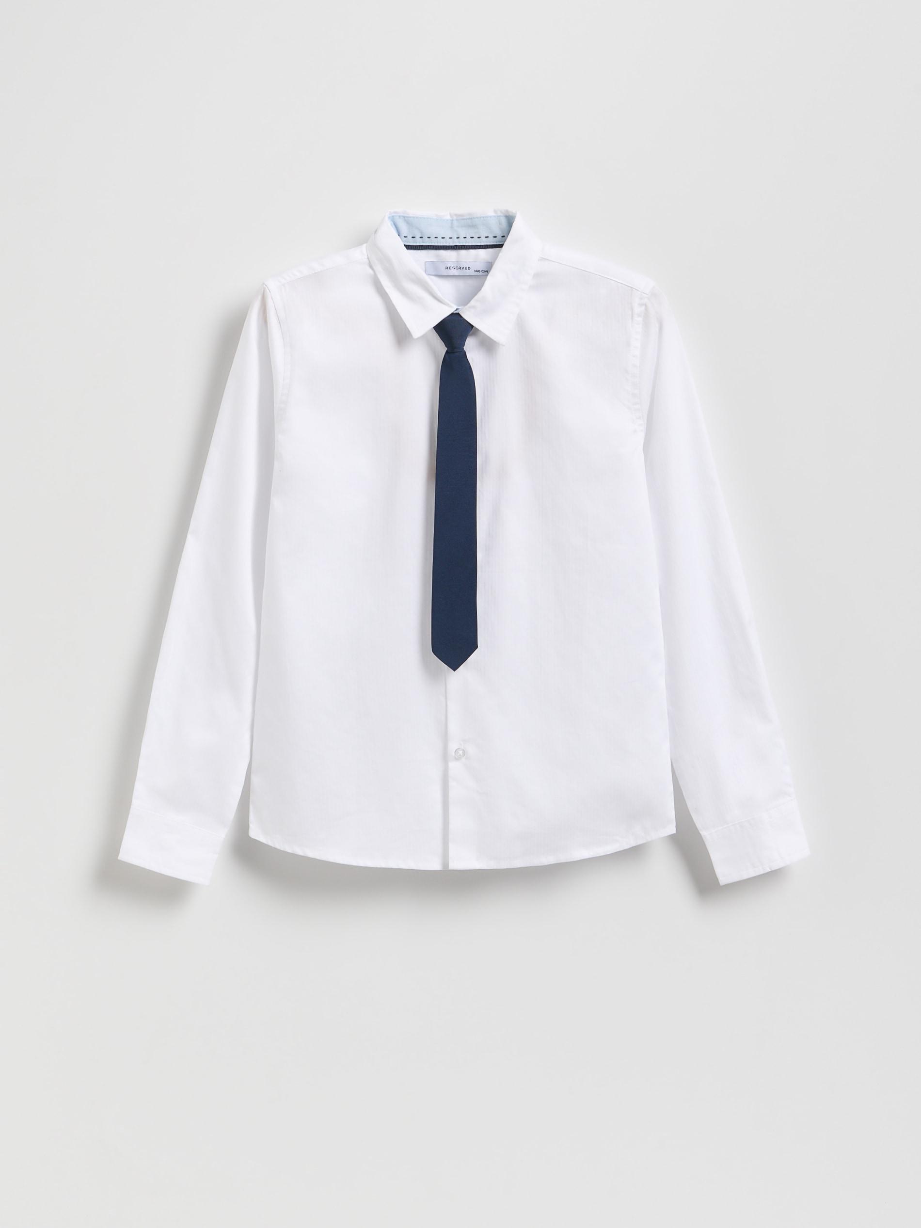 قميص مع رباط أبيض, White, large image number 0
