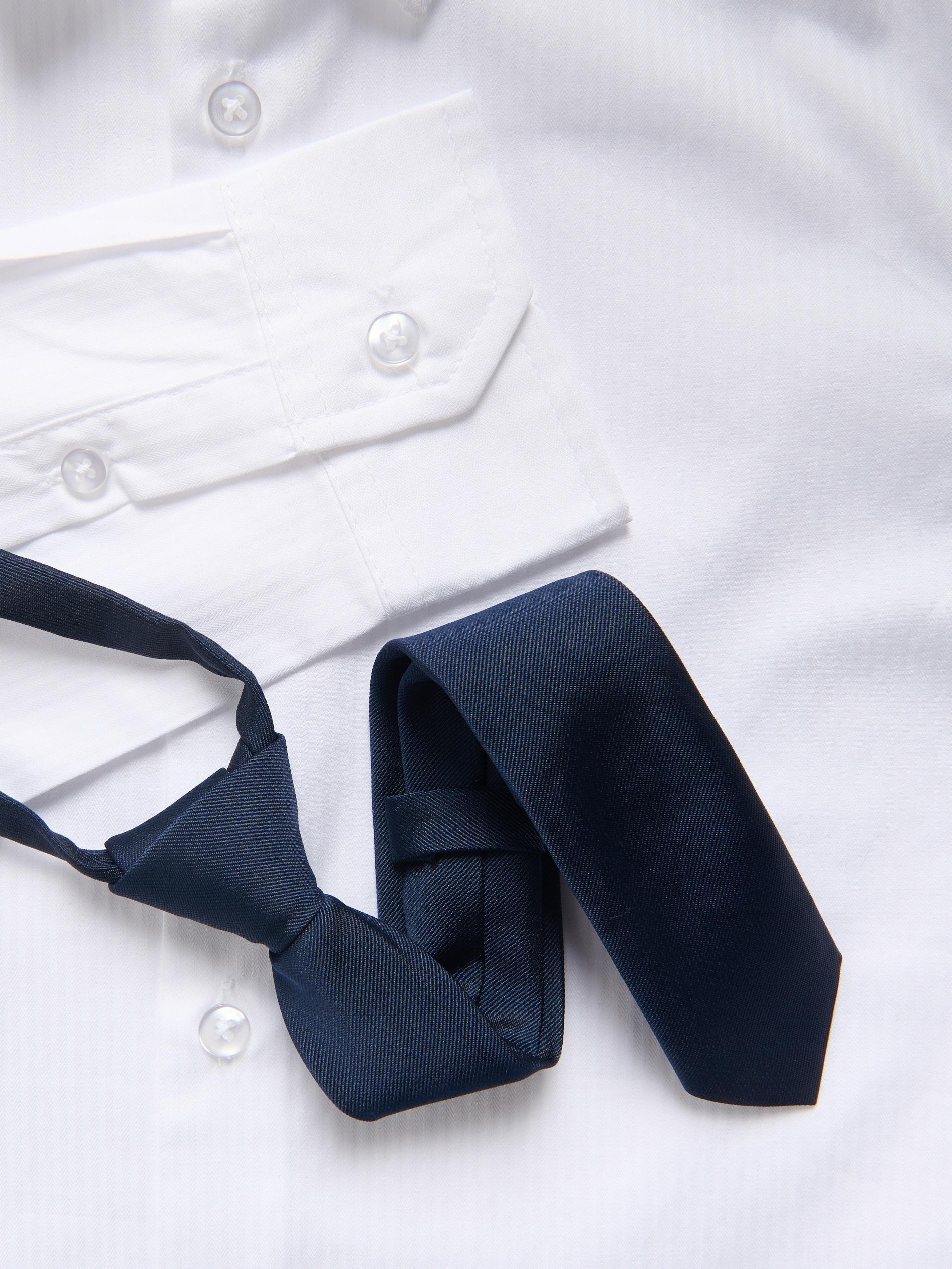 قميص مع رباط أبيض, White, medium