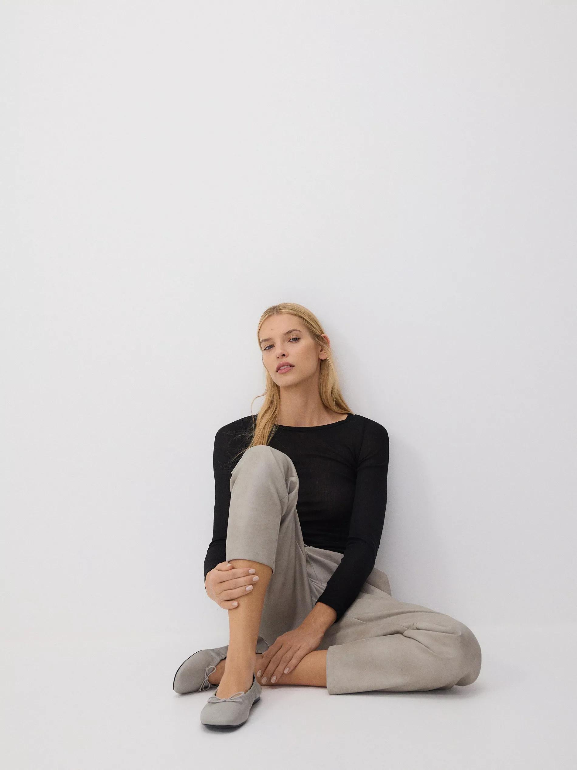 Grey Faux Leather Jogger Trousers, , large image number 3