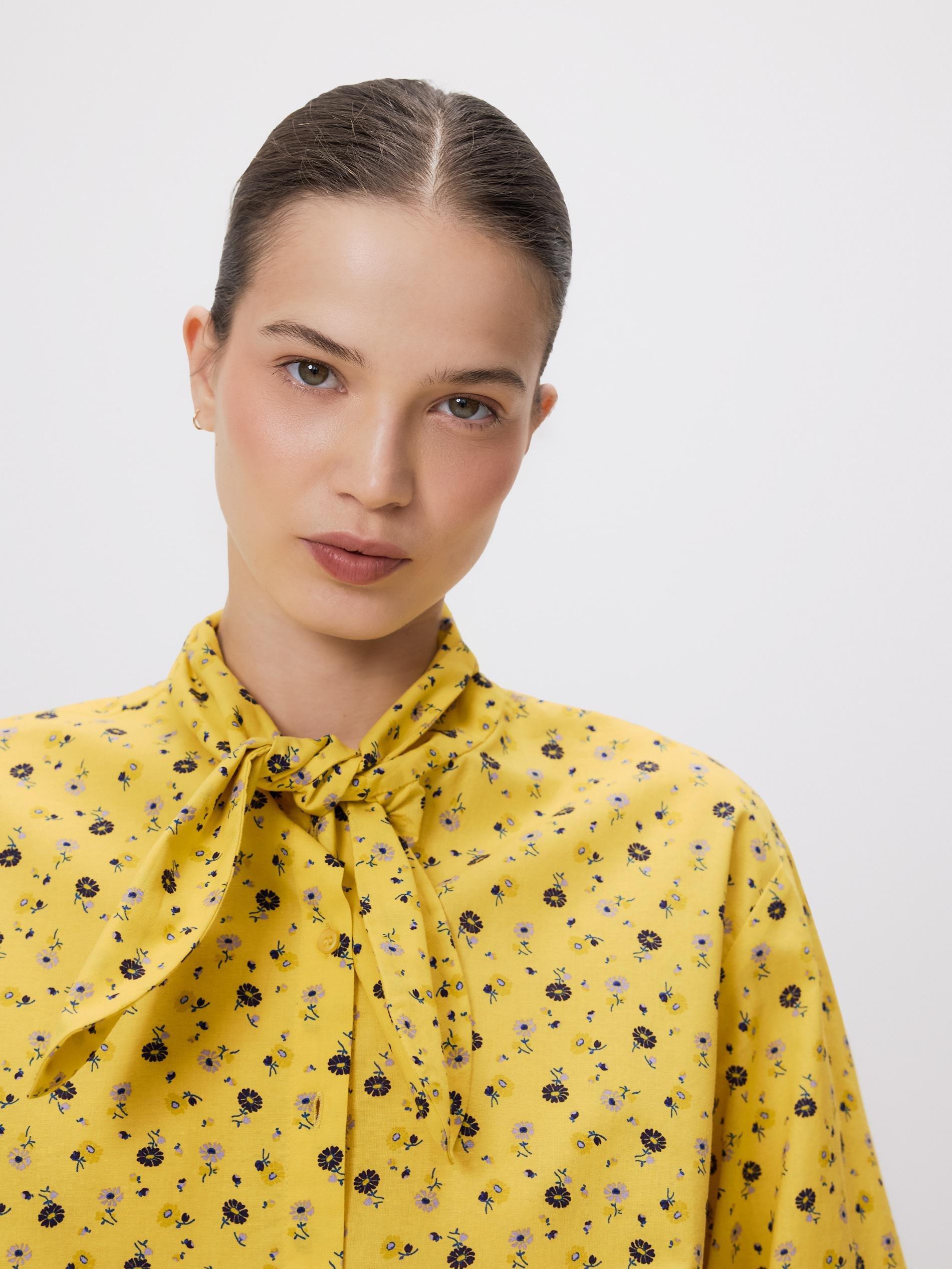 Yellow Floral Shirt, Yellow, large image number 2