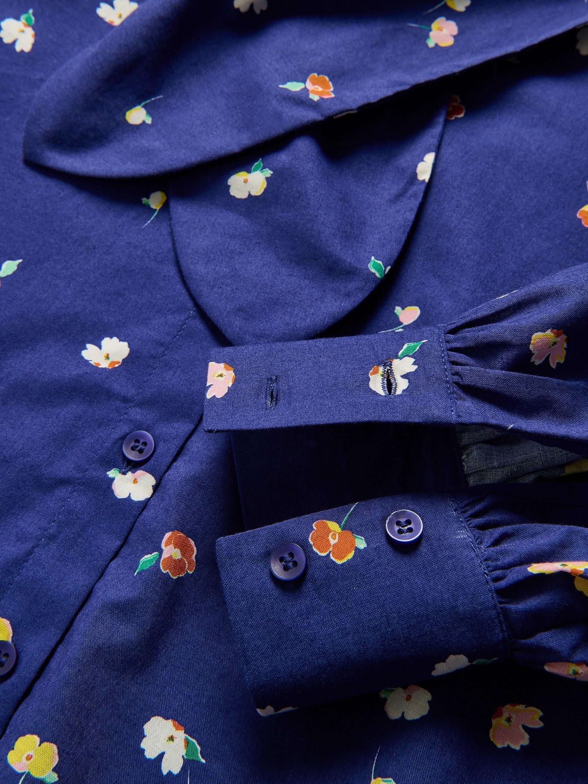 Blue Floral Shirt, Blue, large image number 4