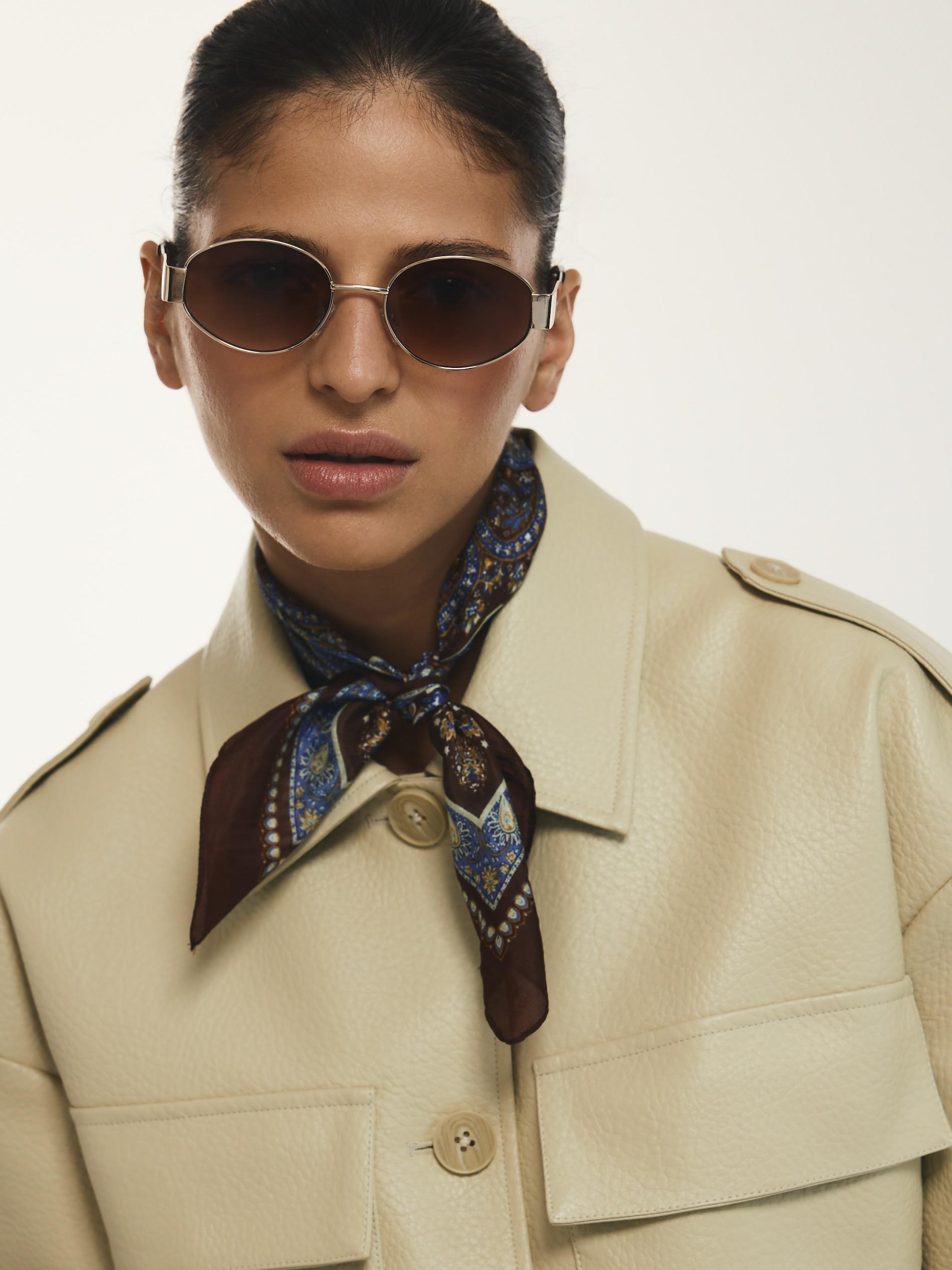 Brown Sunglasses With Case, Brown, large image number 0