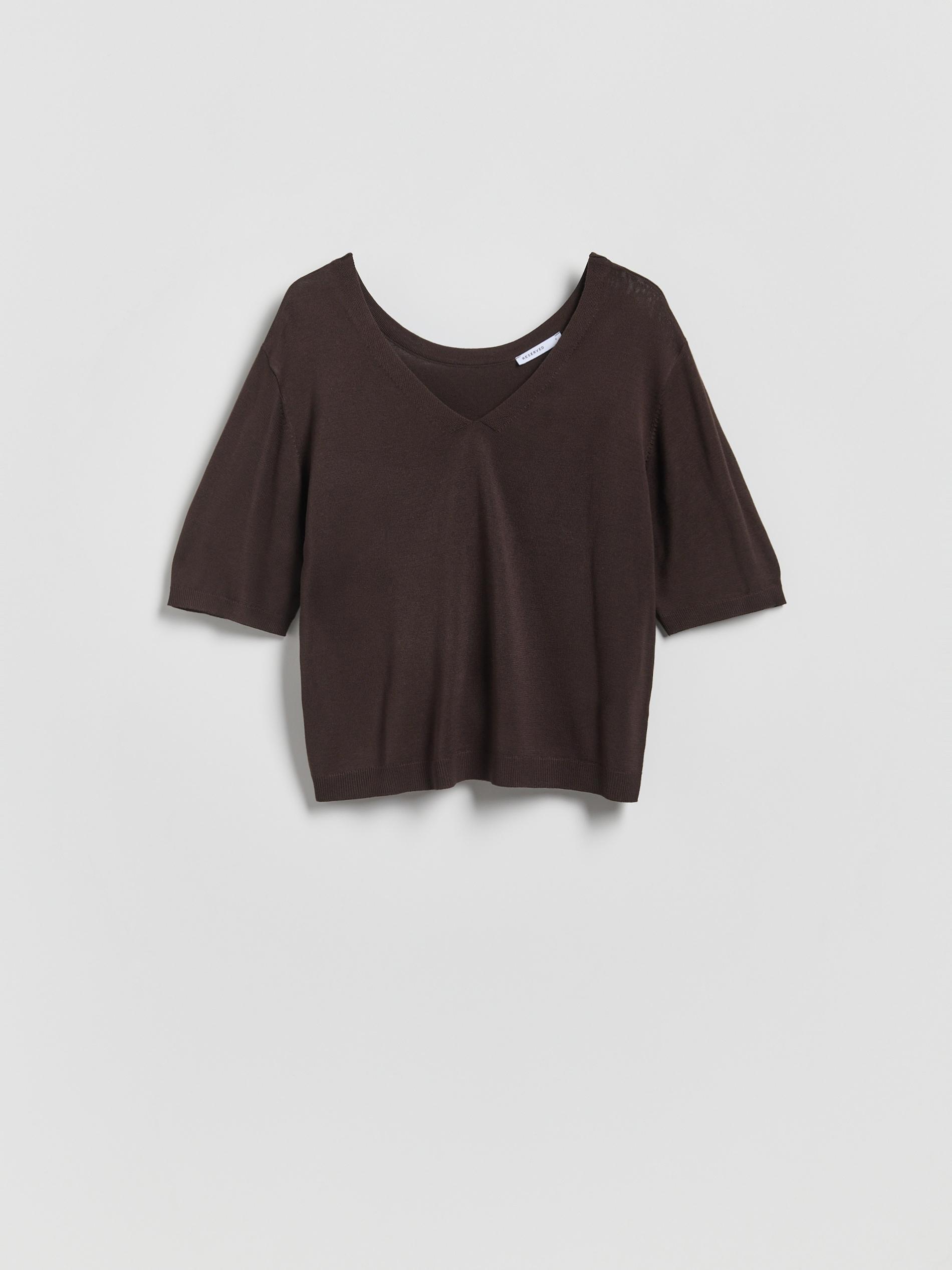 Brown Viscose Blend Jumper, Brown, large image number 0