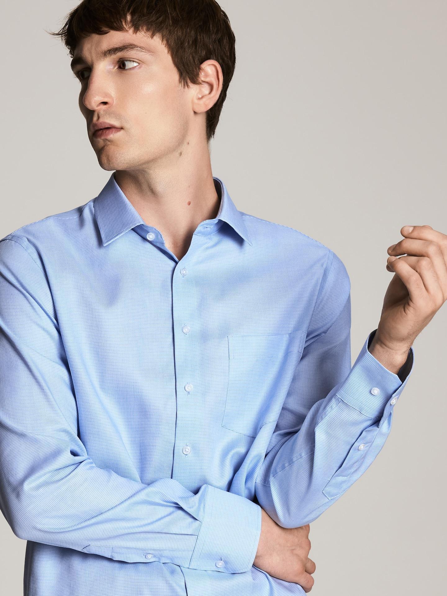 Blue Regular Fit Cotton Shirt, Blue, medium