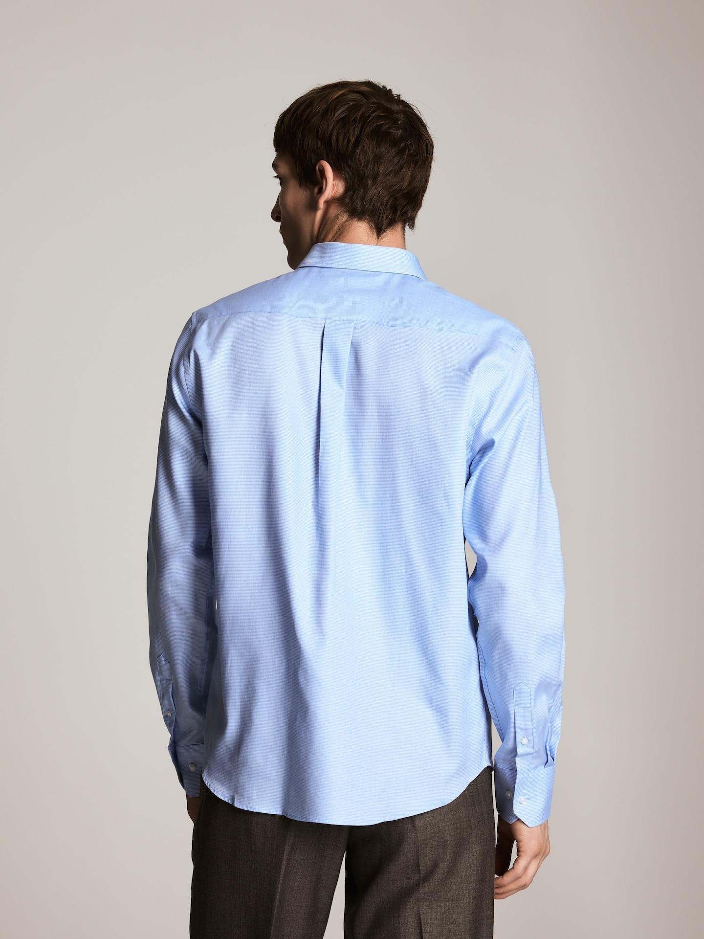 Blue Regular Fit Cotton Shirt, Blue, large image number 3