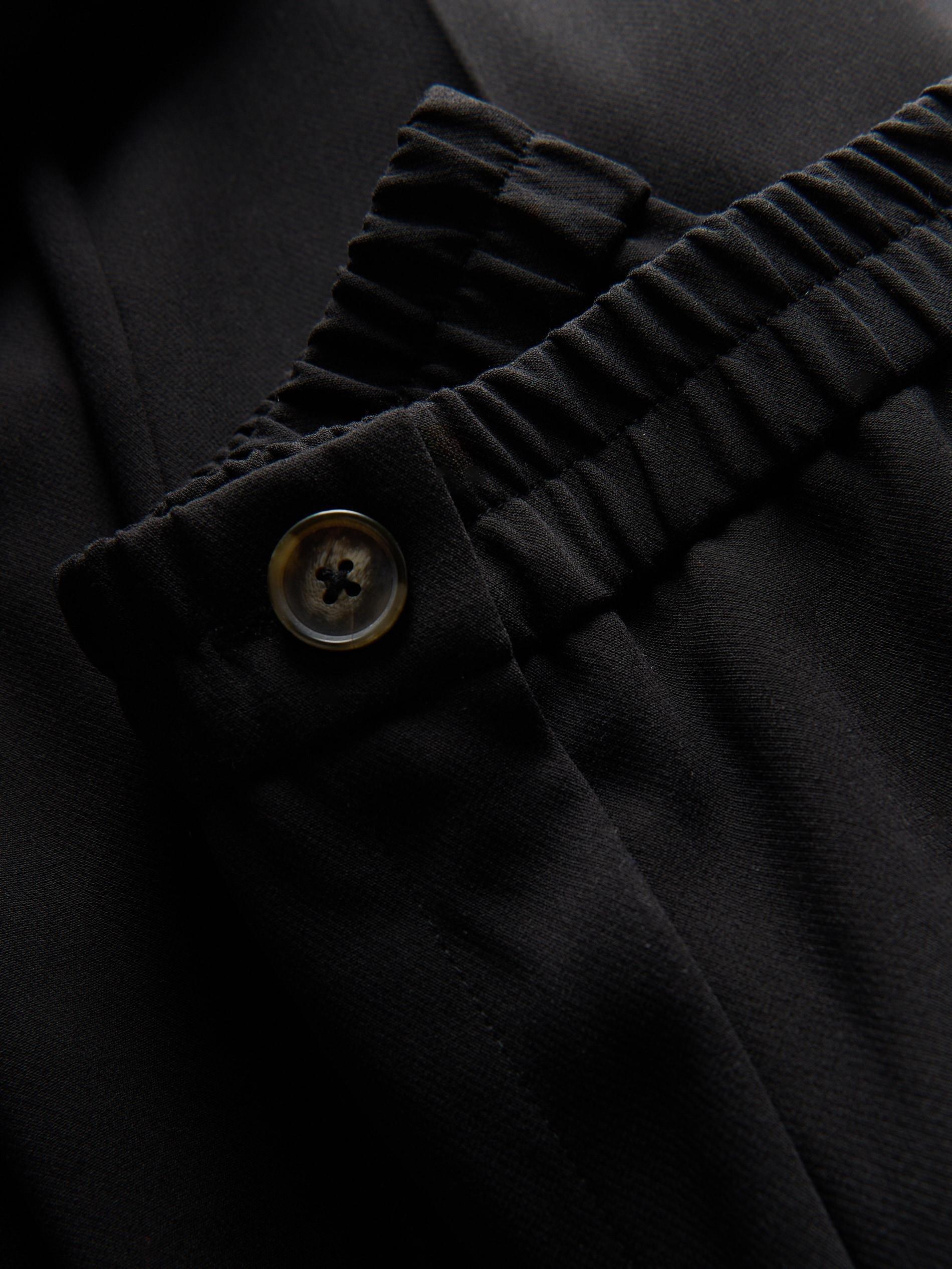 Black Elastic Waist Trousers, , large image number 3