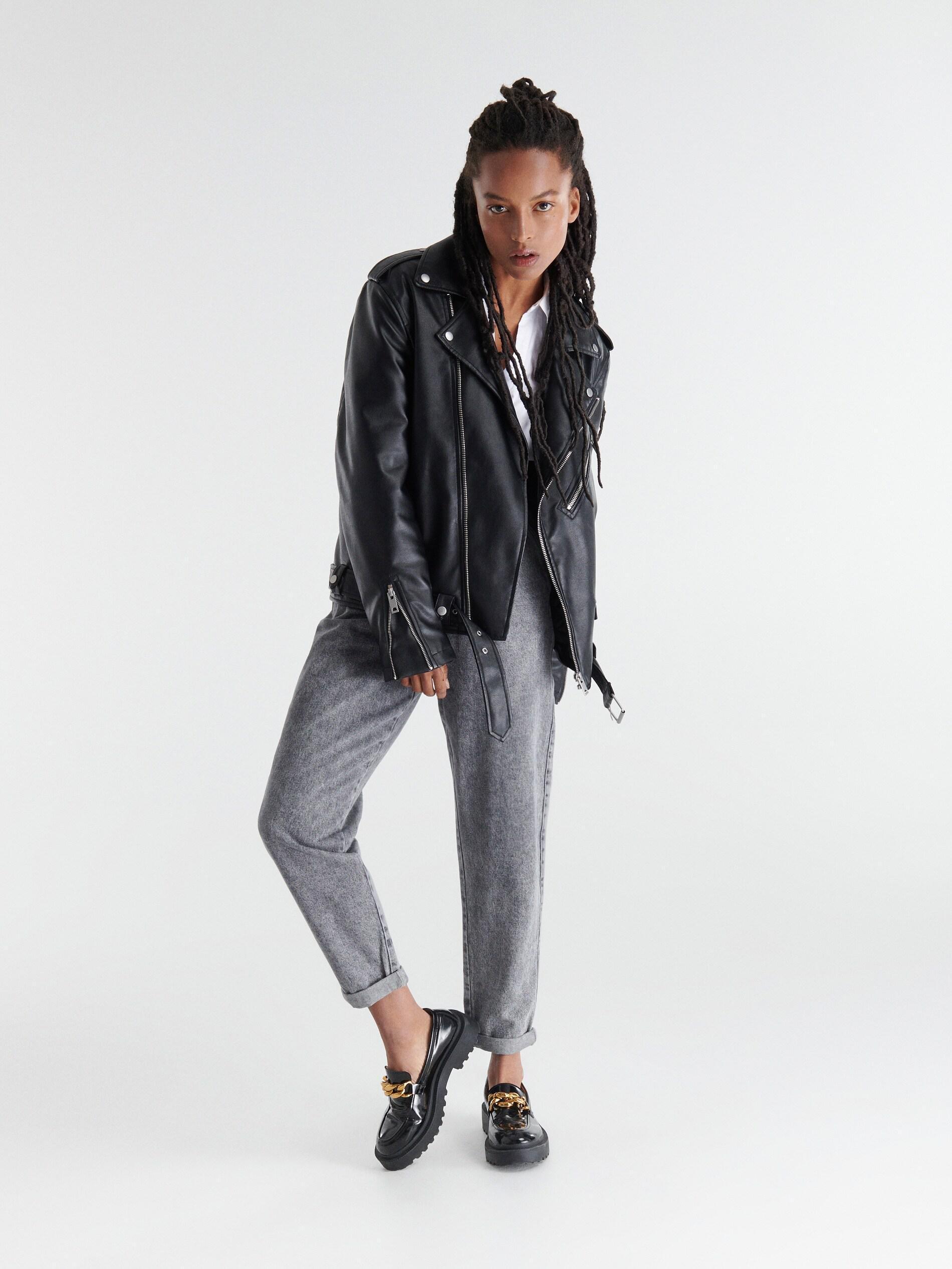 Grey Paperbag Jeans, , large image number 0