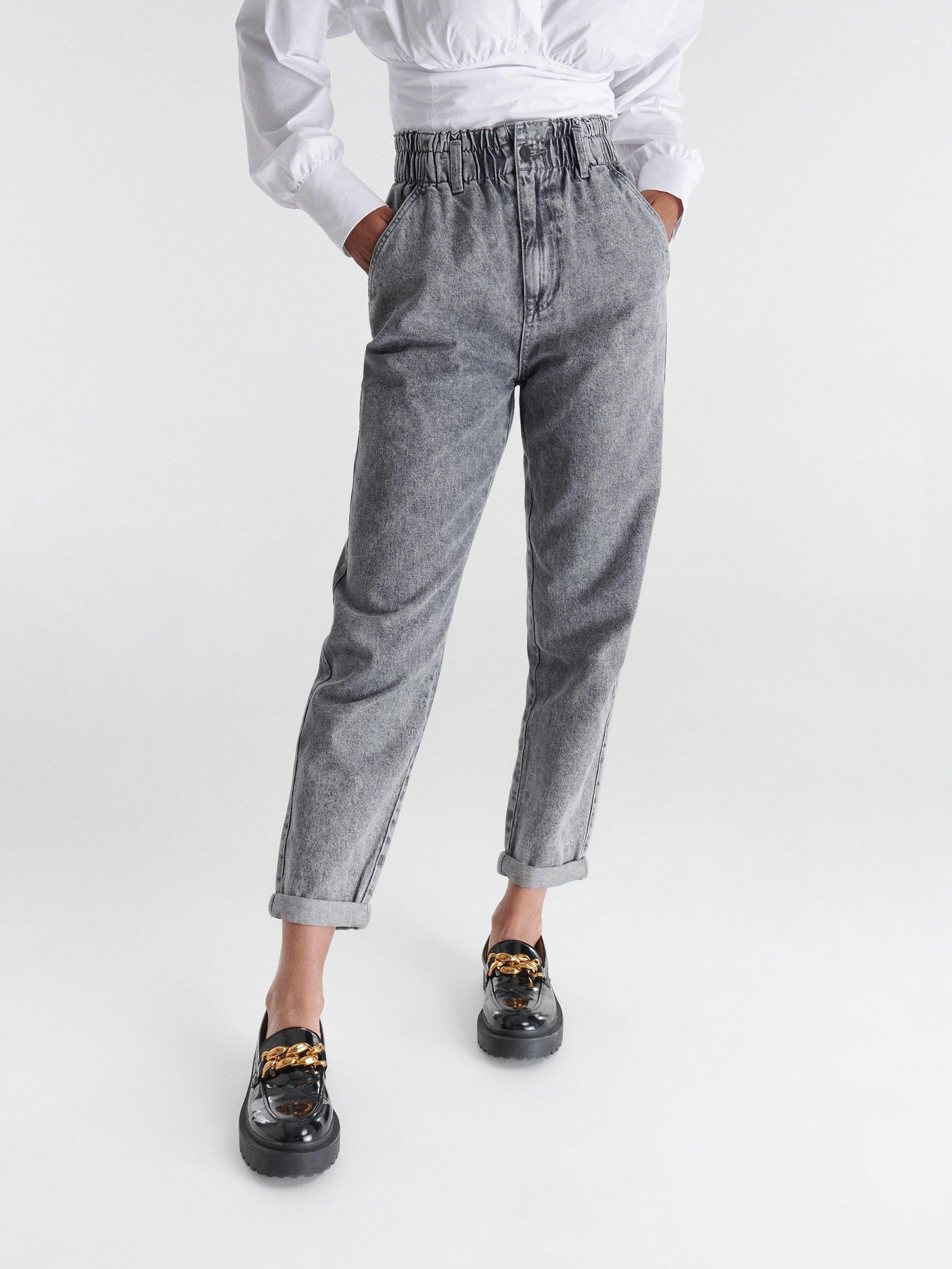 Grey Paperbag Jeans, , large image number 3