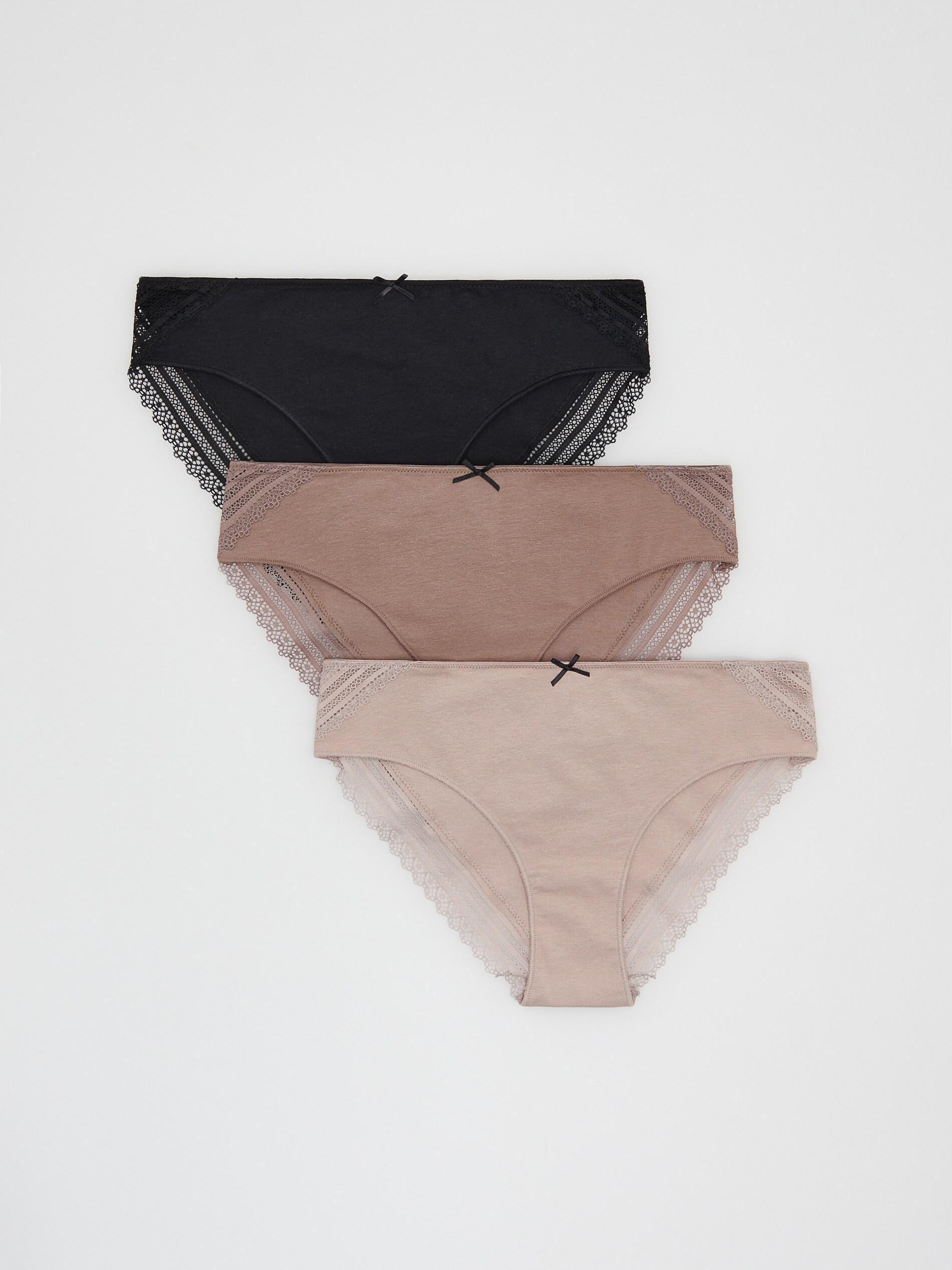 Brown Knickers 3 Pack, , large image number 0
