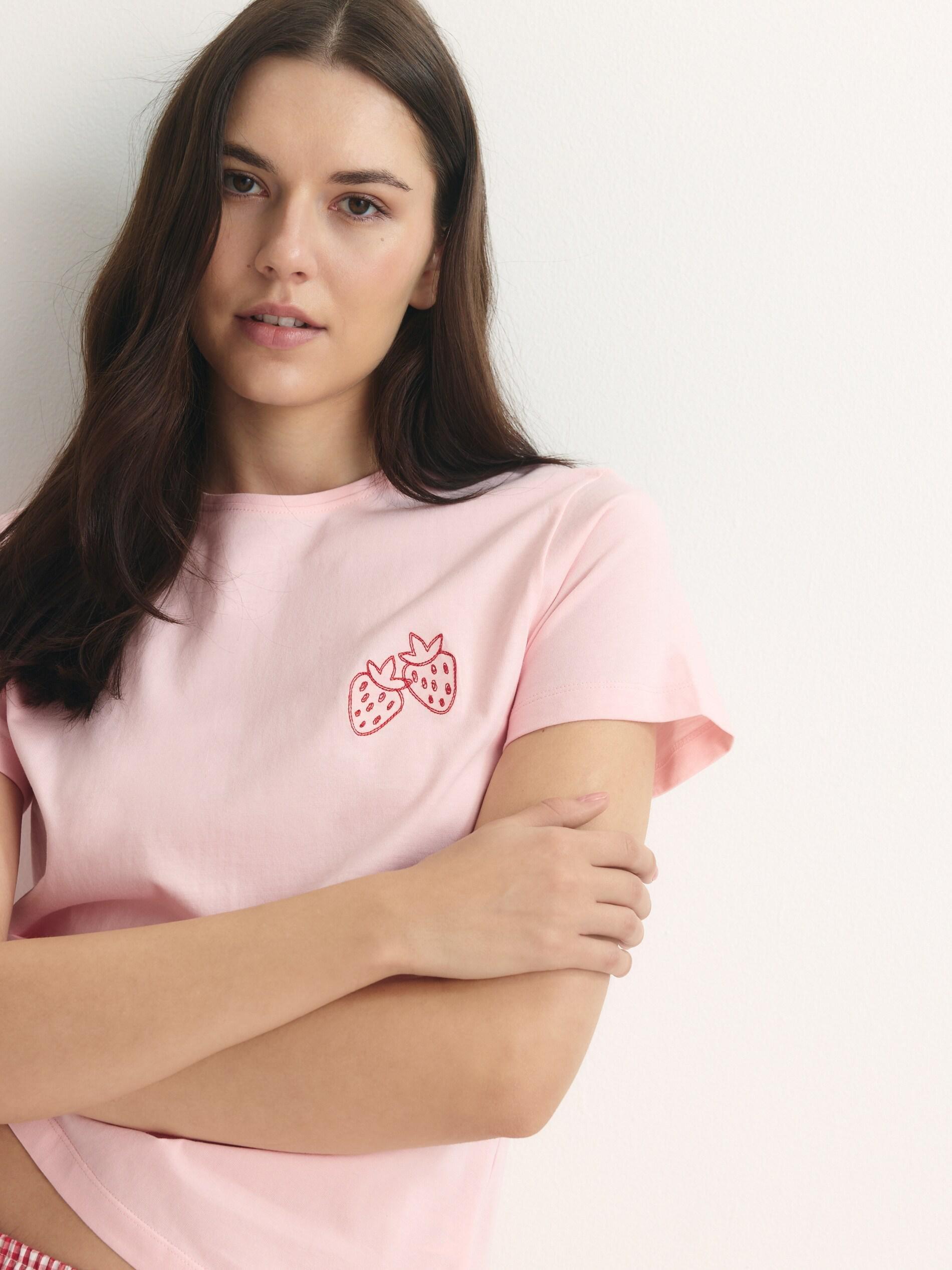 Red Two Piece Pyjama Set, Red, medium