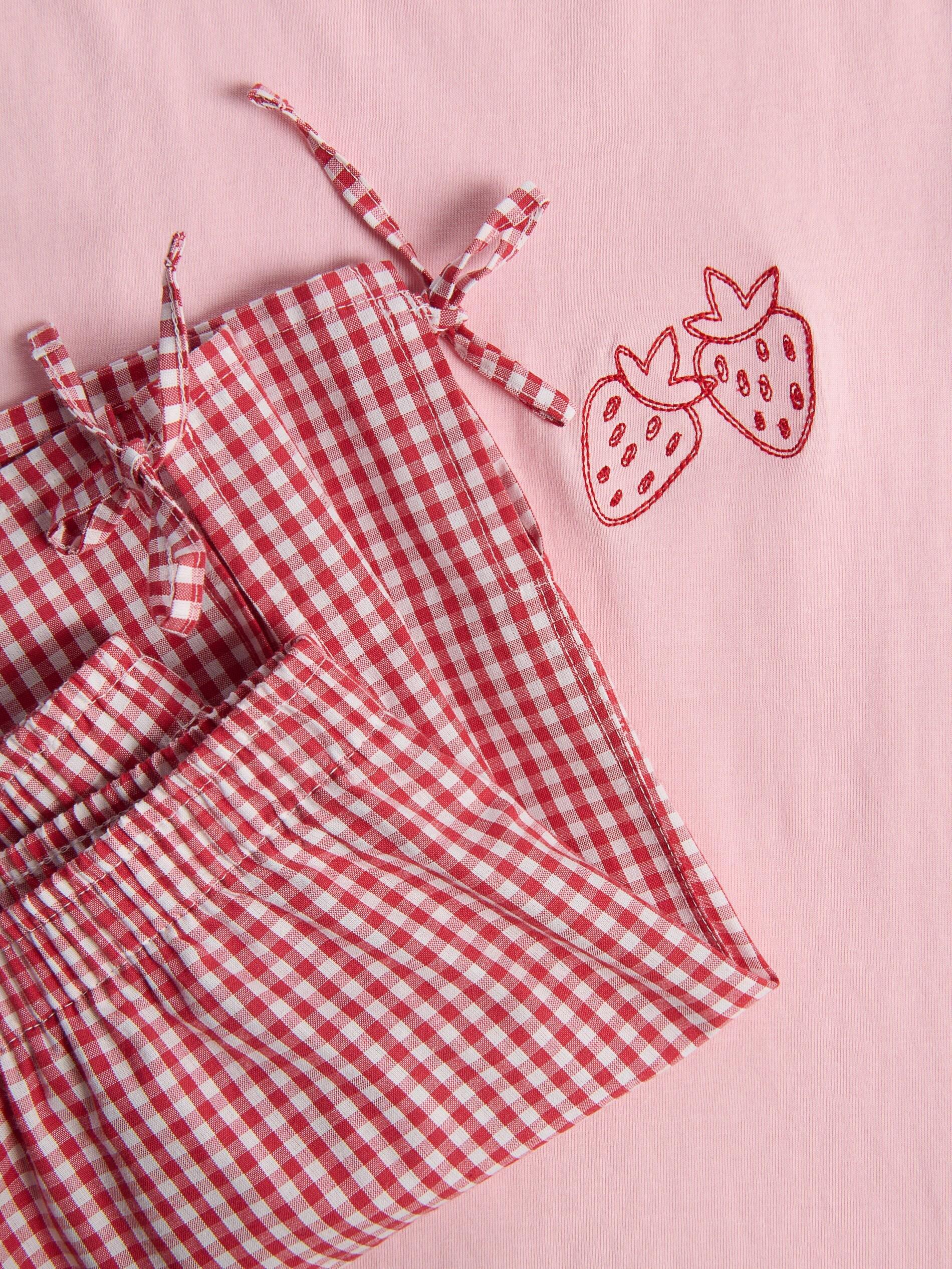 Red Two Piece Pyjama Set, Red, large image number 3