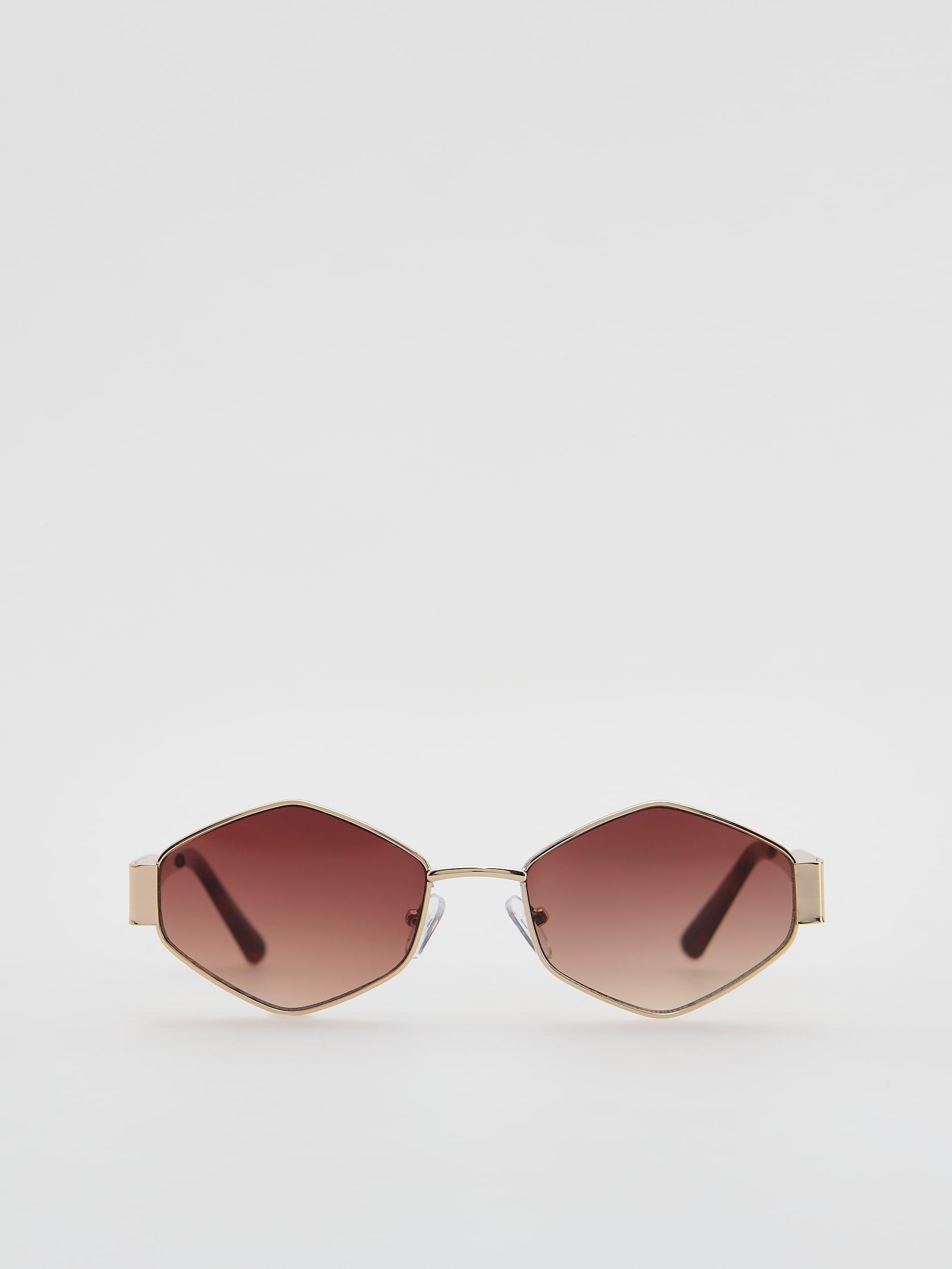 Brown Sunglasses With Case, Brown, medium