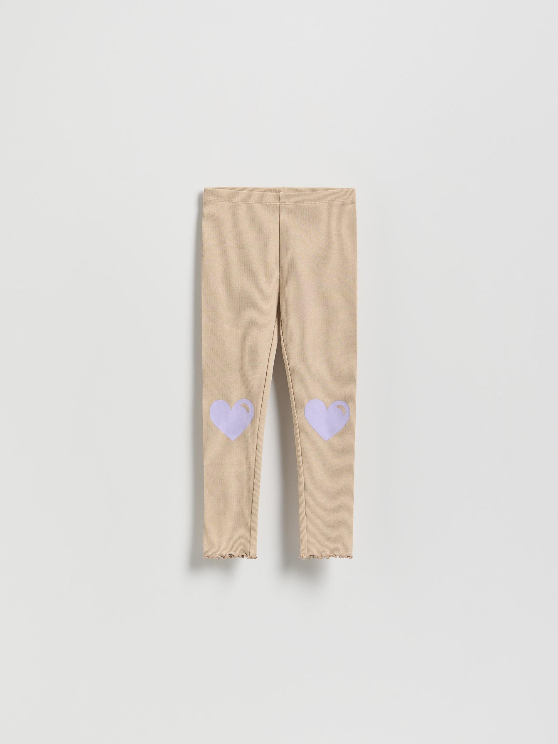 BEIGE Rib knit leggings, Beige, large image number 2