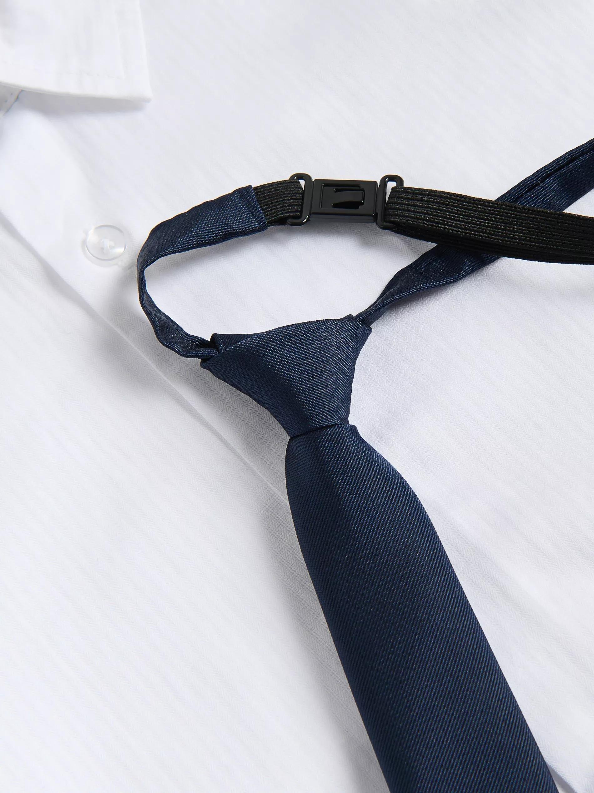 WHITE Shirt with tie, , large image number 1