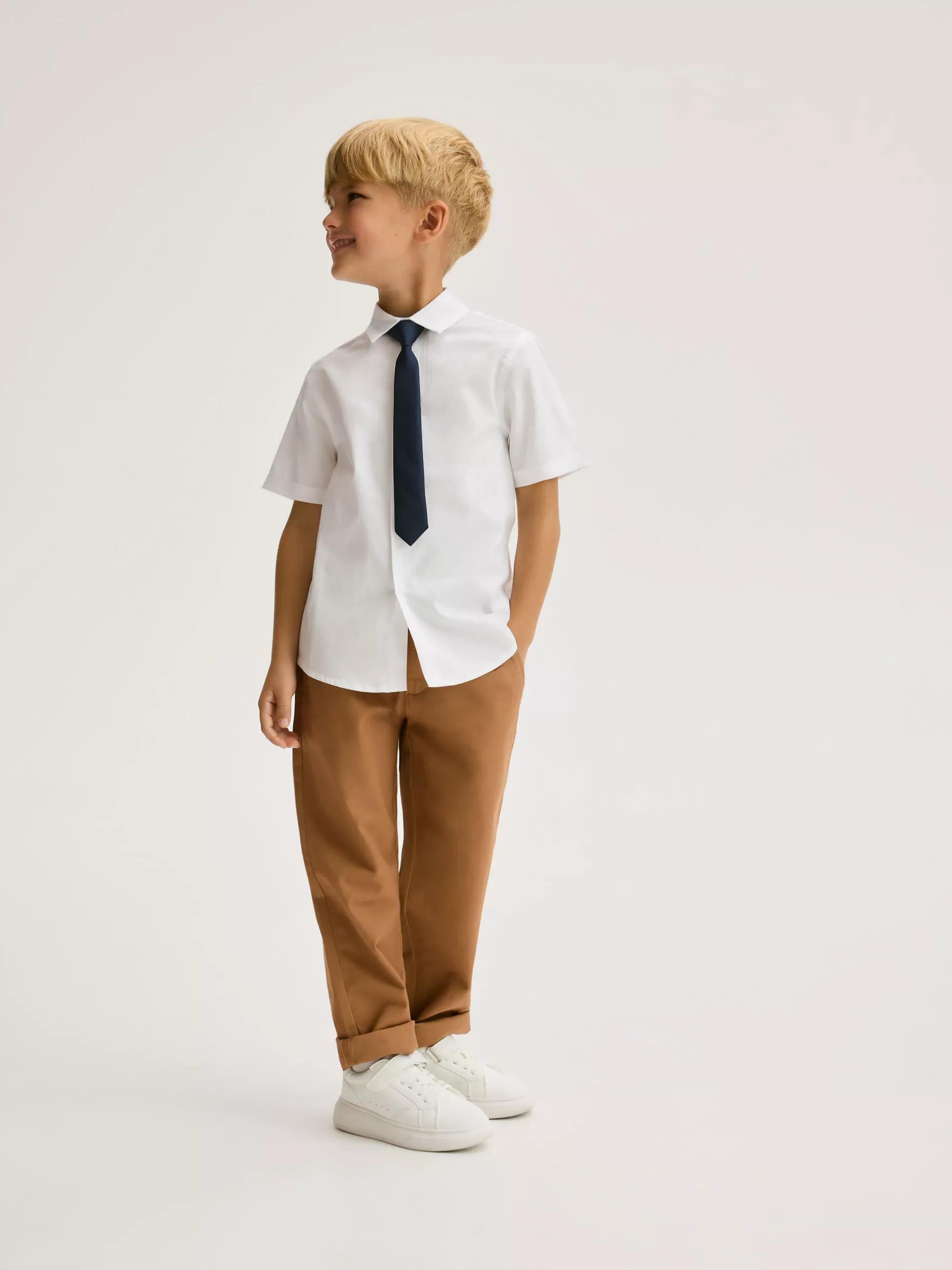WHITE Shirt with tie, , large image number 2