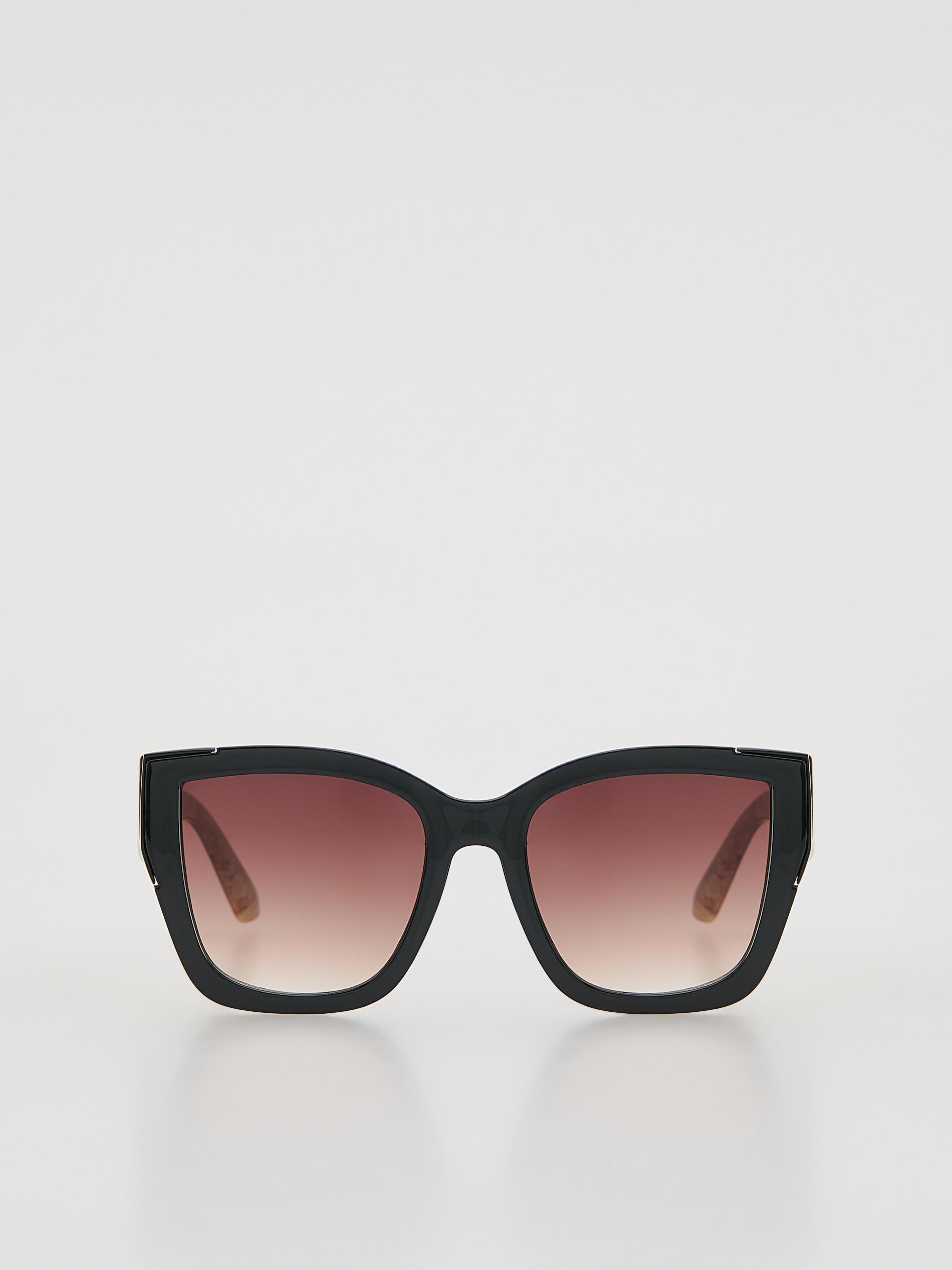 Brown Sunglasses With Case, Brown, medium