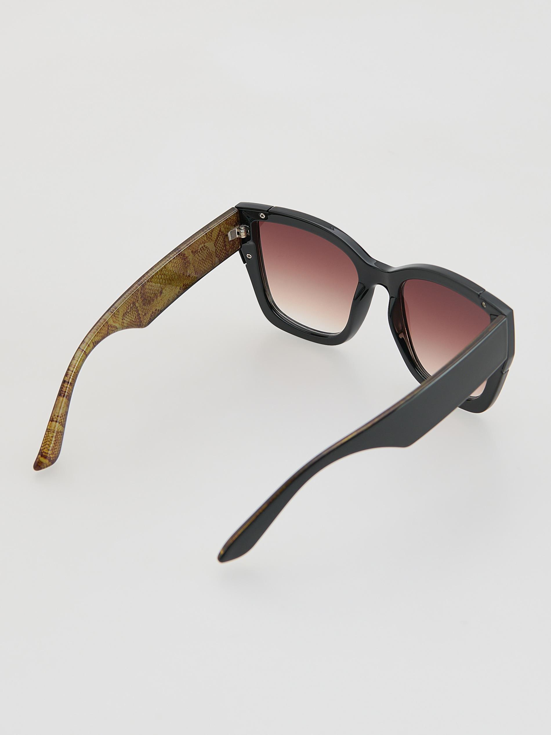 Brown Sunglasses With Case, Brown, medium