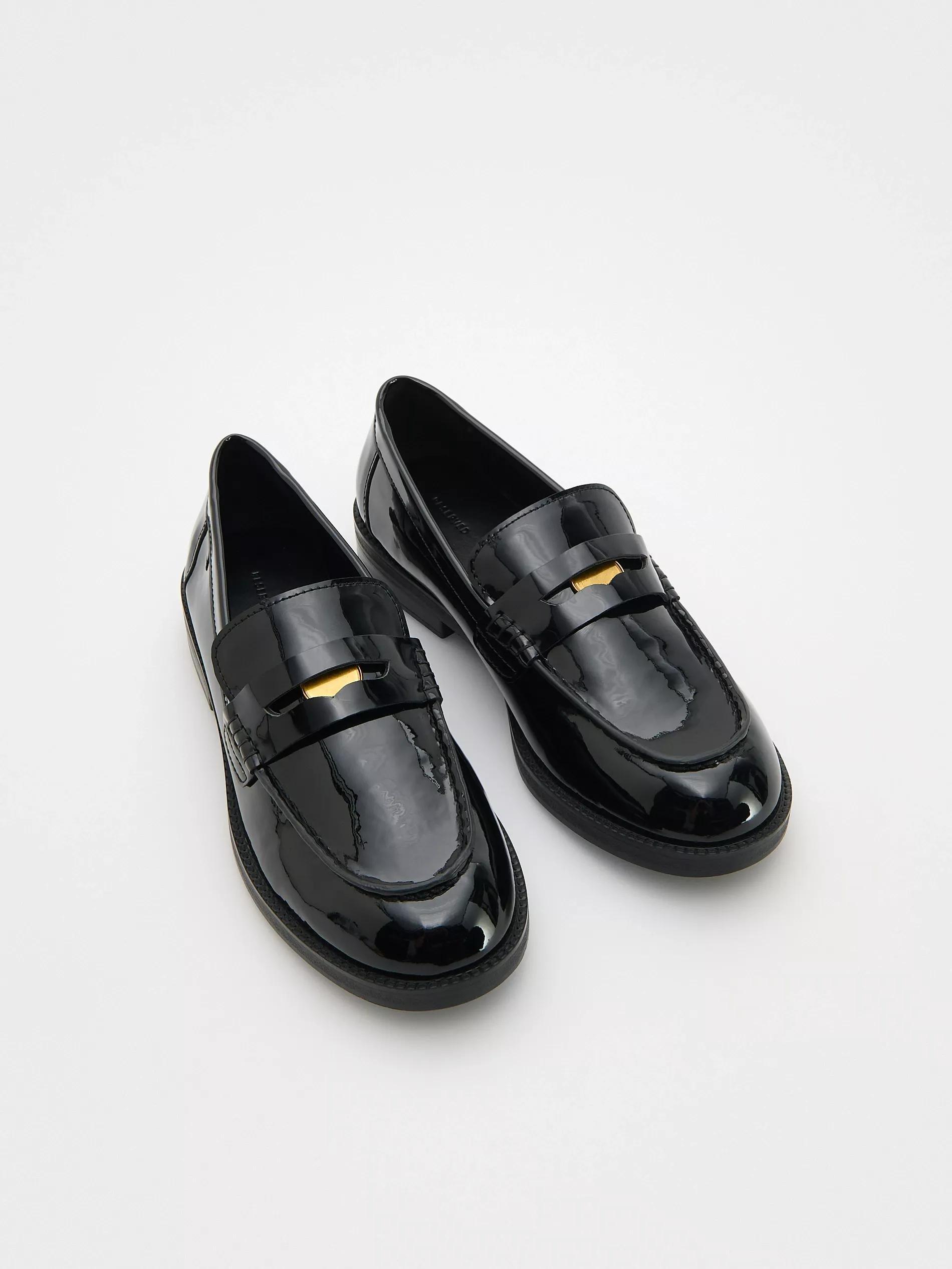 Black Patent Loafers, , large image number 2