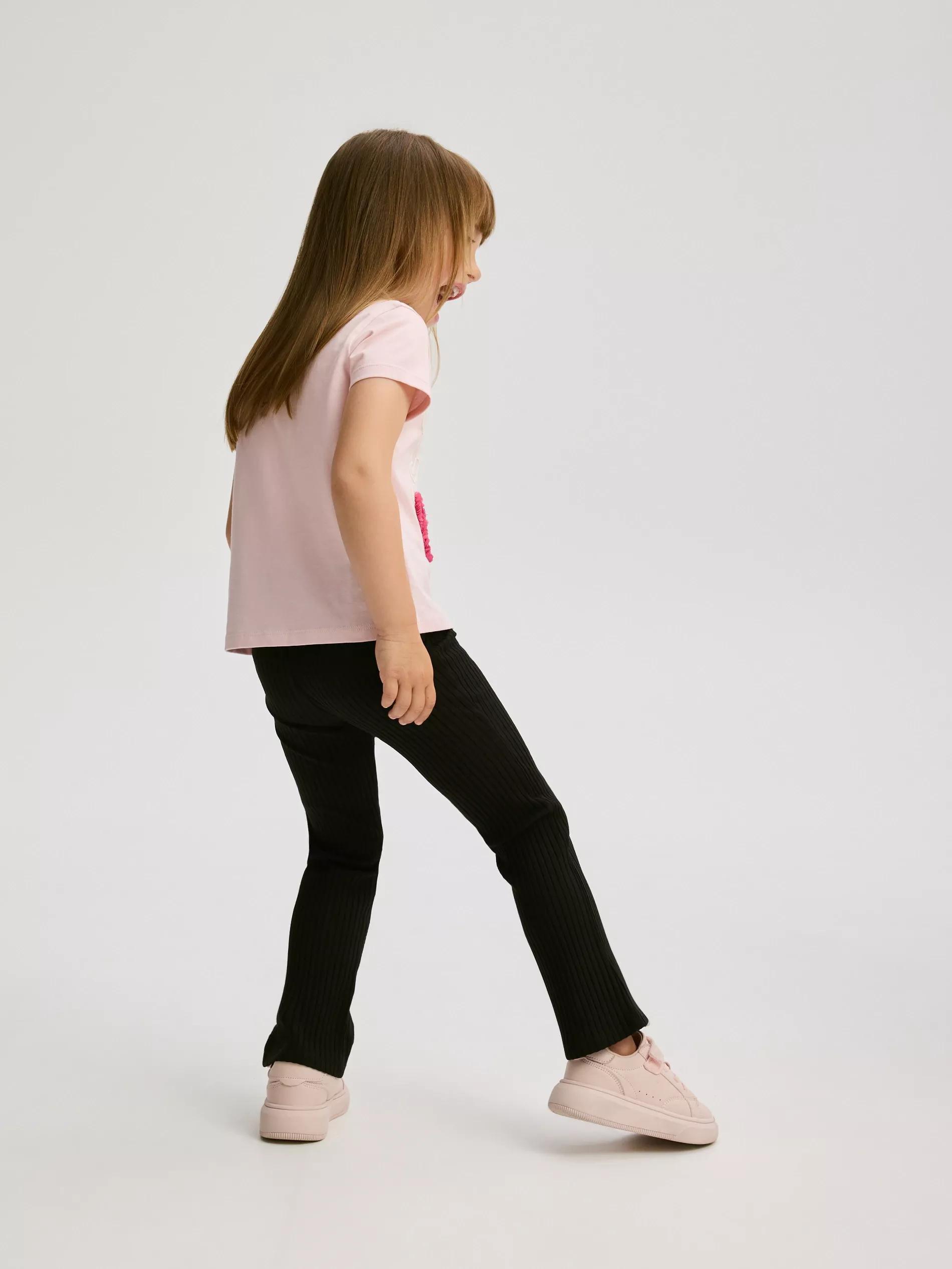 BLACK Ribbed flare trousers, Black, large image number 1