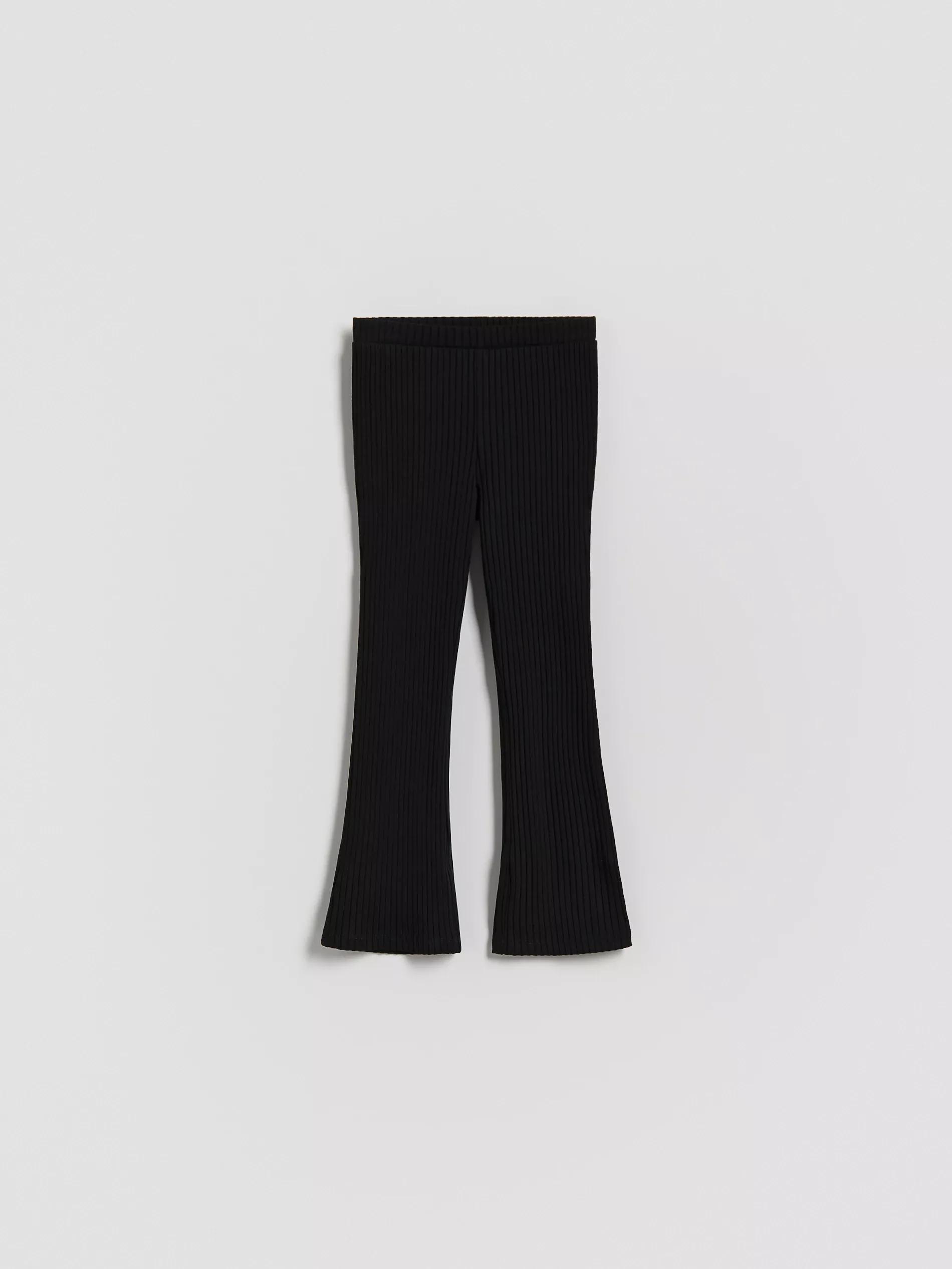 BLACK Ribbed flare trousers, Black, large image number 3