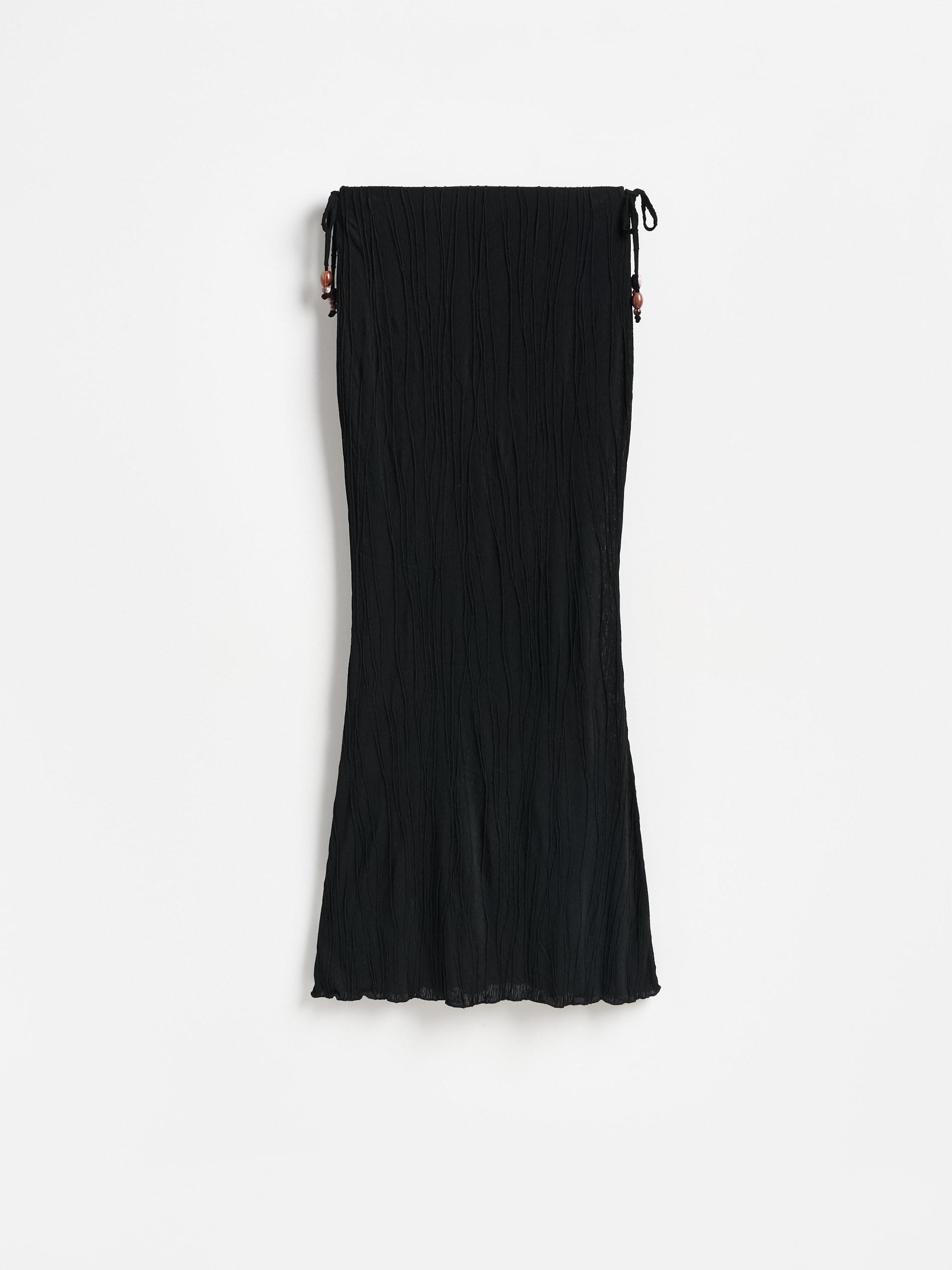 Black Structural Jersey Skirt, Black, large image number 4