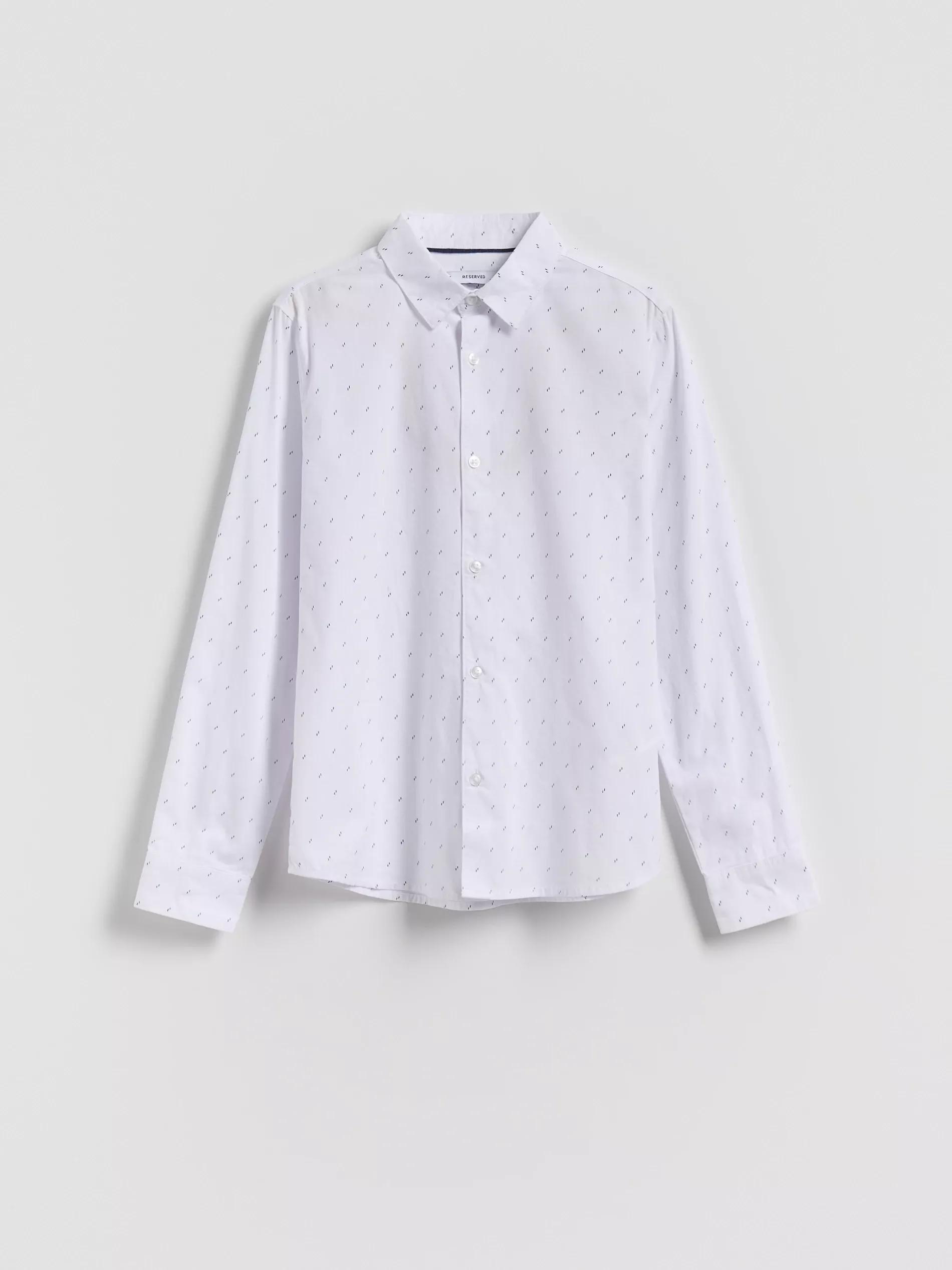 WHITE Shirt with fine pattern, , large image number 1