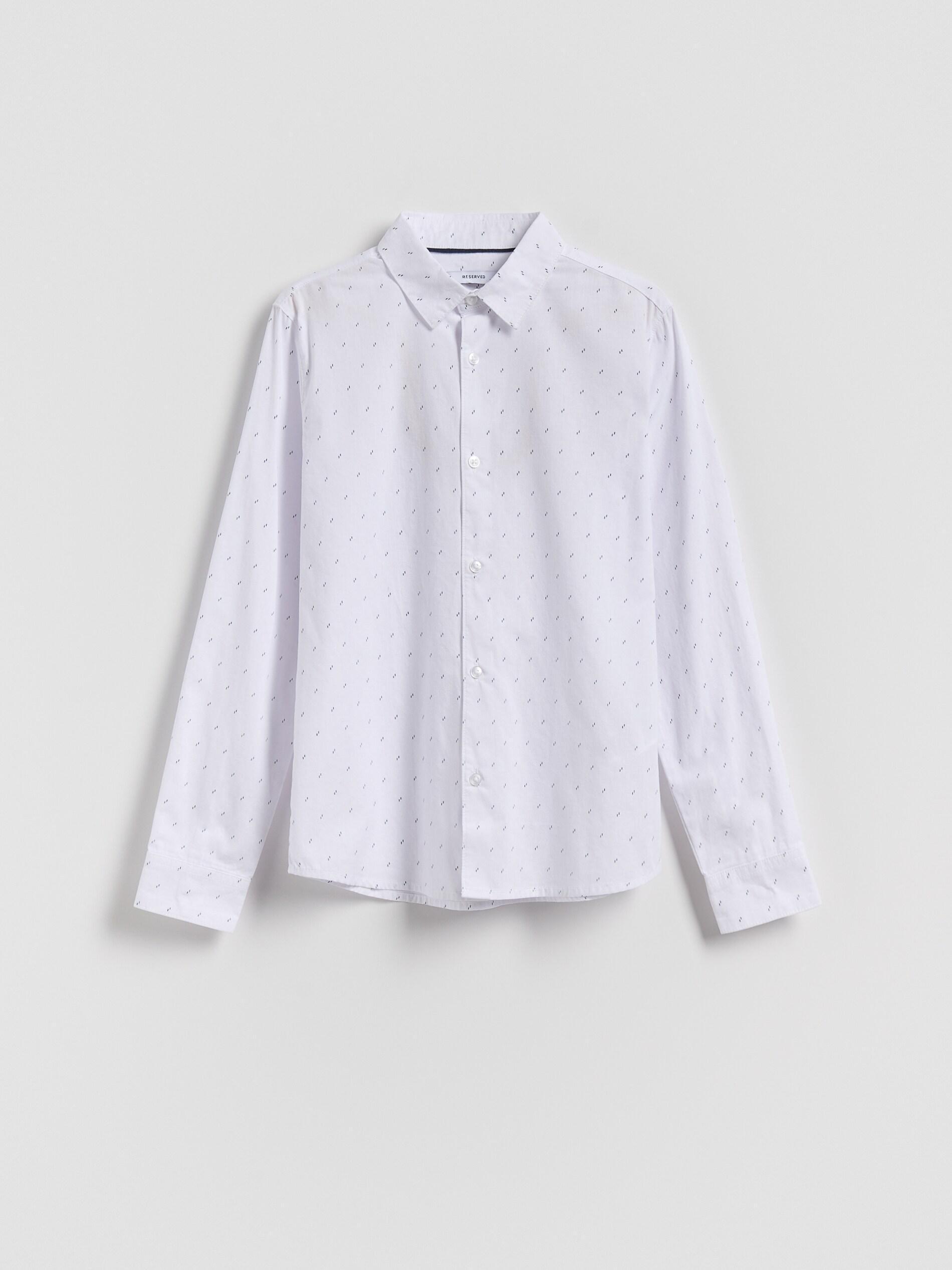 WHITE Shirt with fine pattern, White, medium