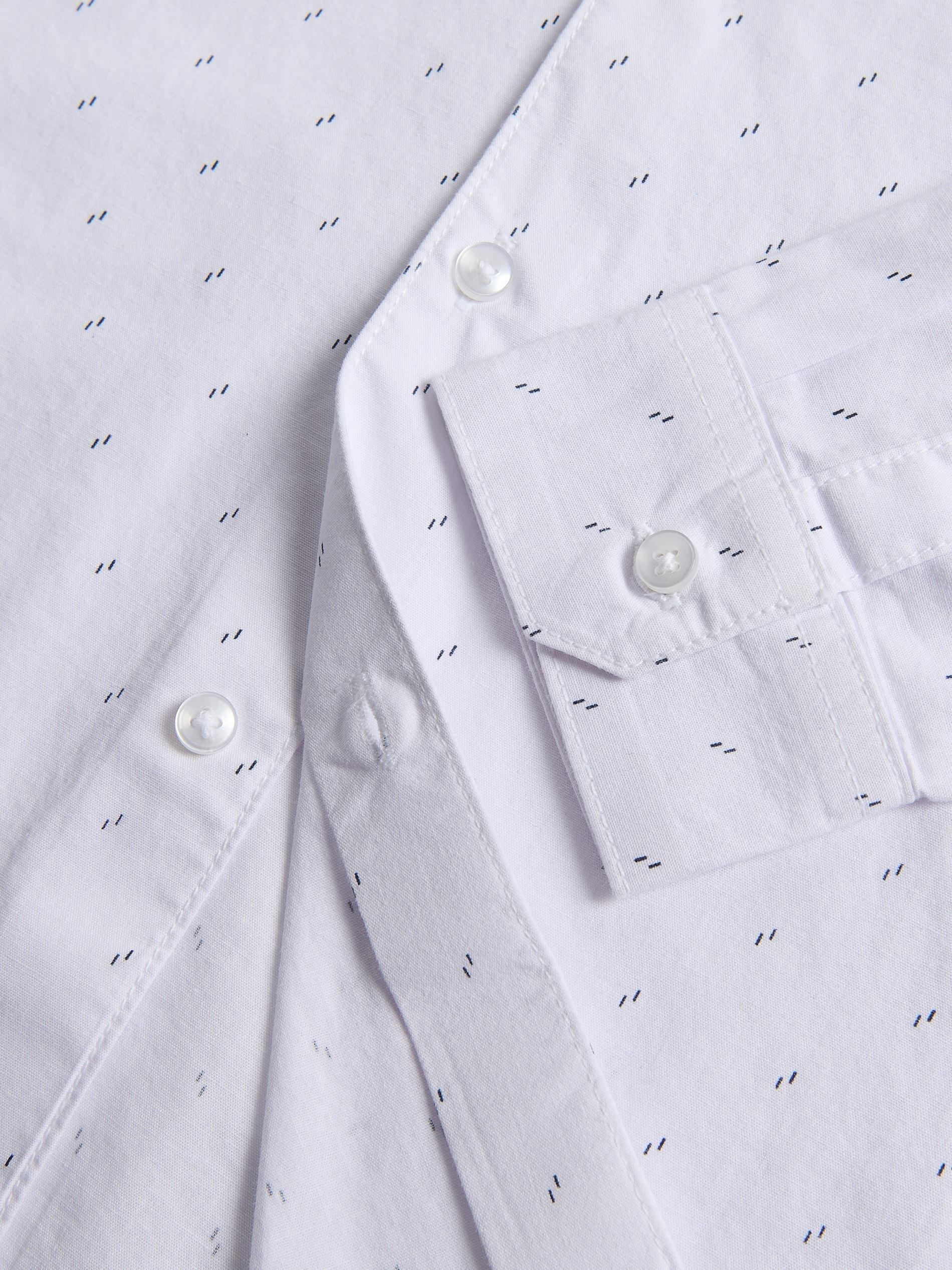WHITE Shirt with fine pattern, , large image number 2