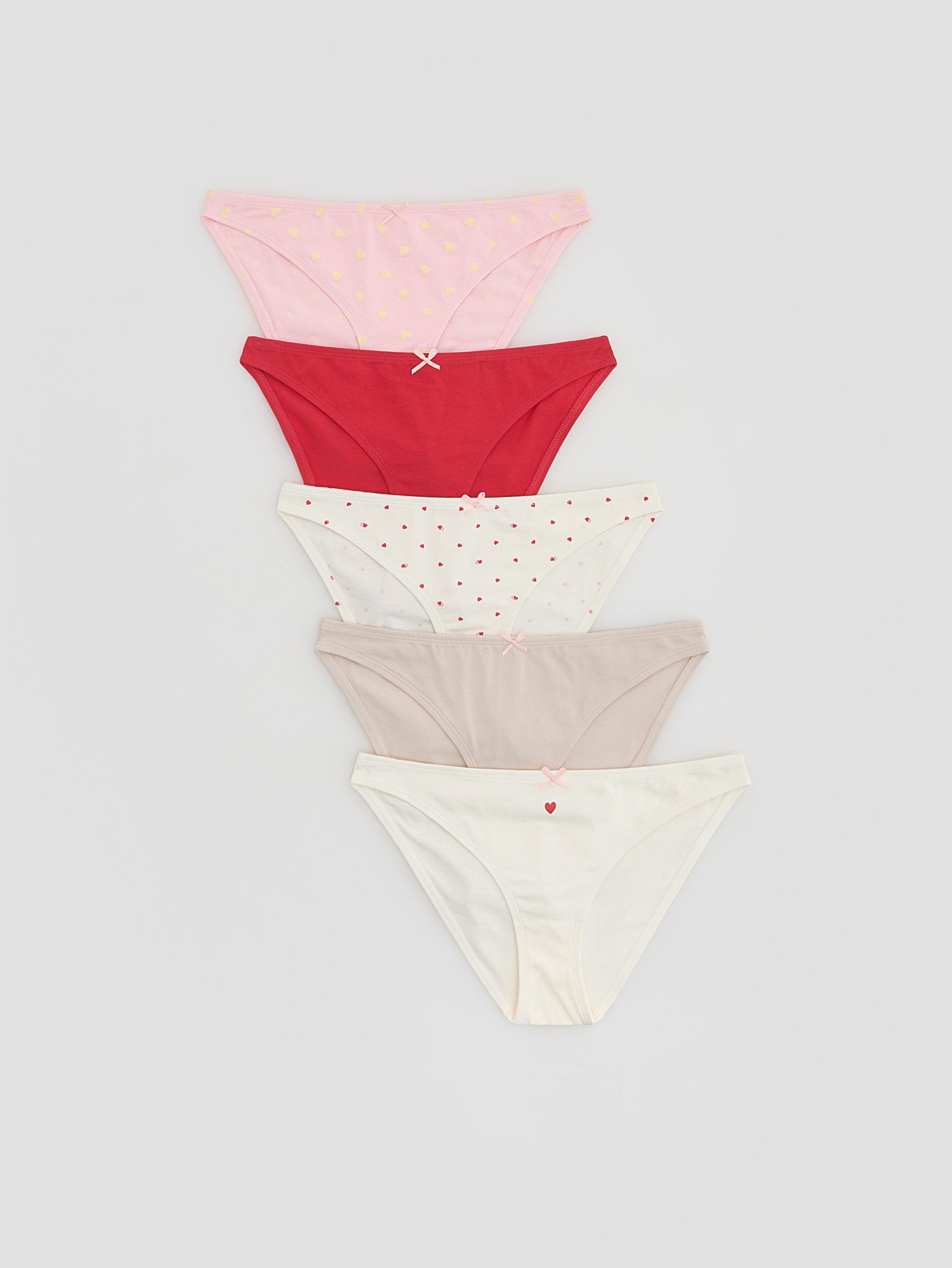 Pink Cotton Briefs 5-Pack, Pink, large image number 1
