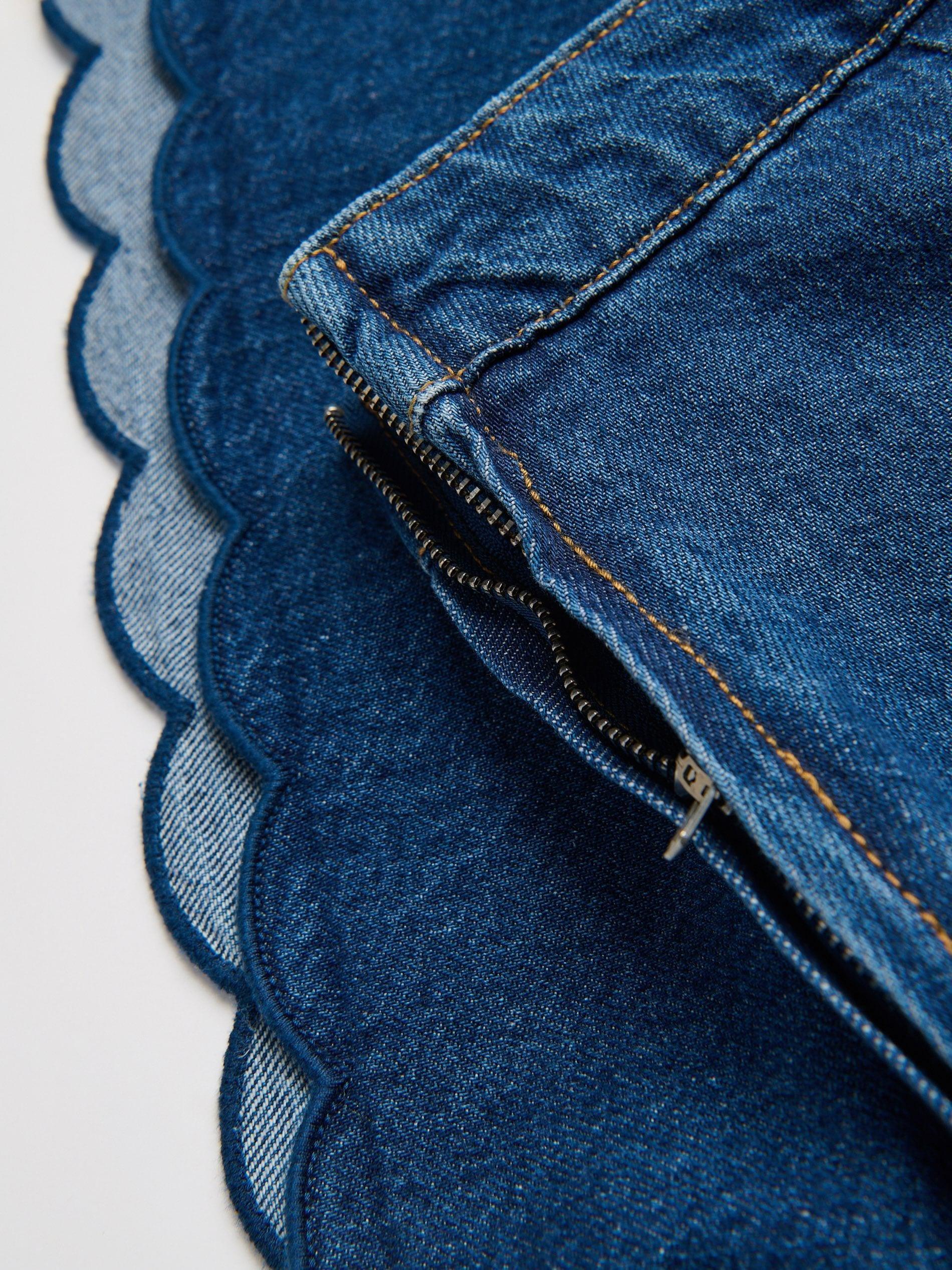 Blue Jeans Denim Mini Skirt, Blue, large image number 6