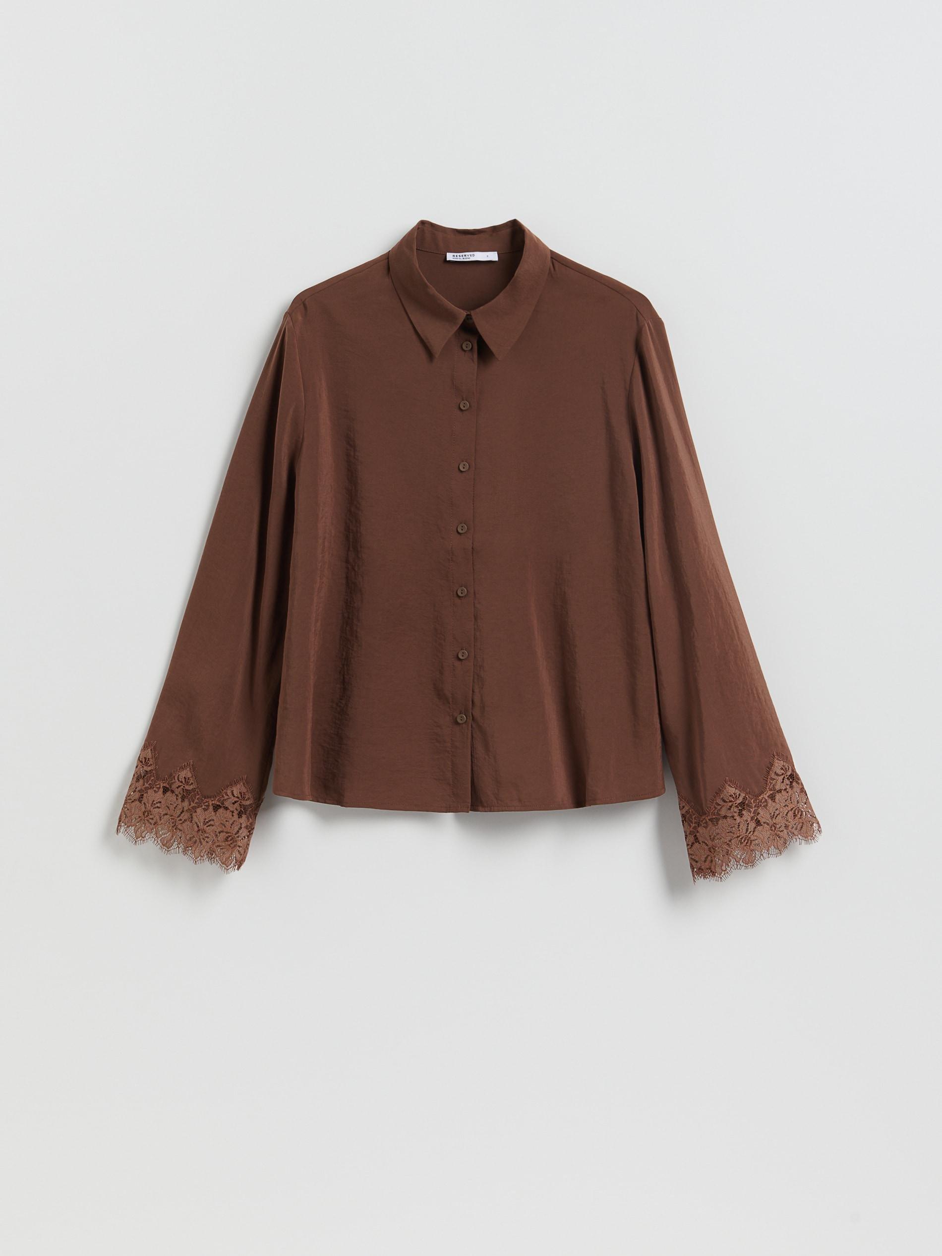 Brown Modal Blend Shirt, Brown, large image number 3