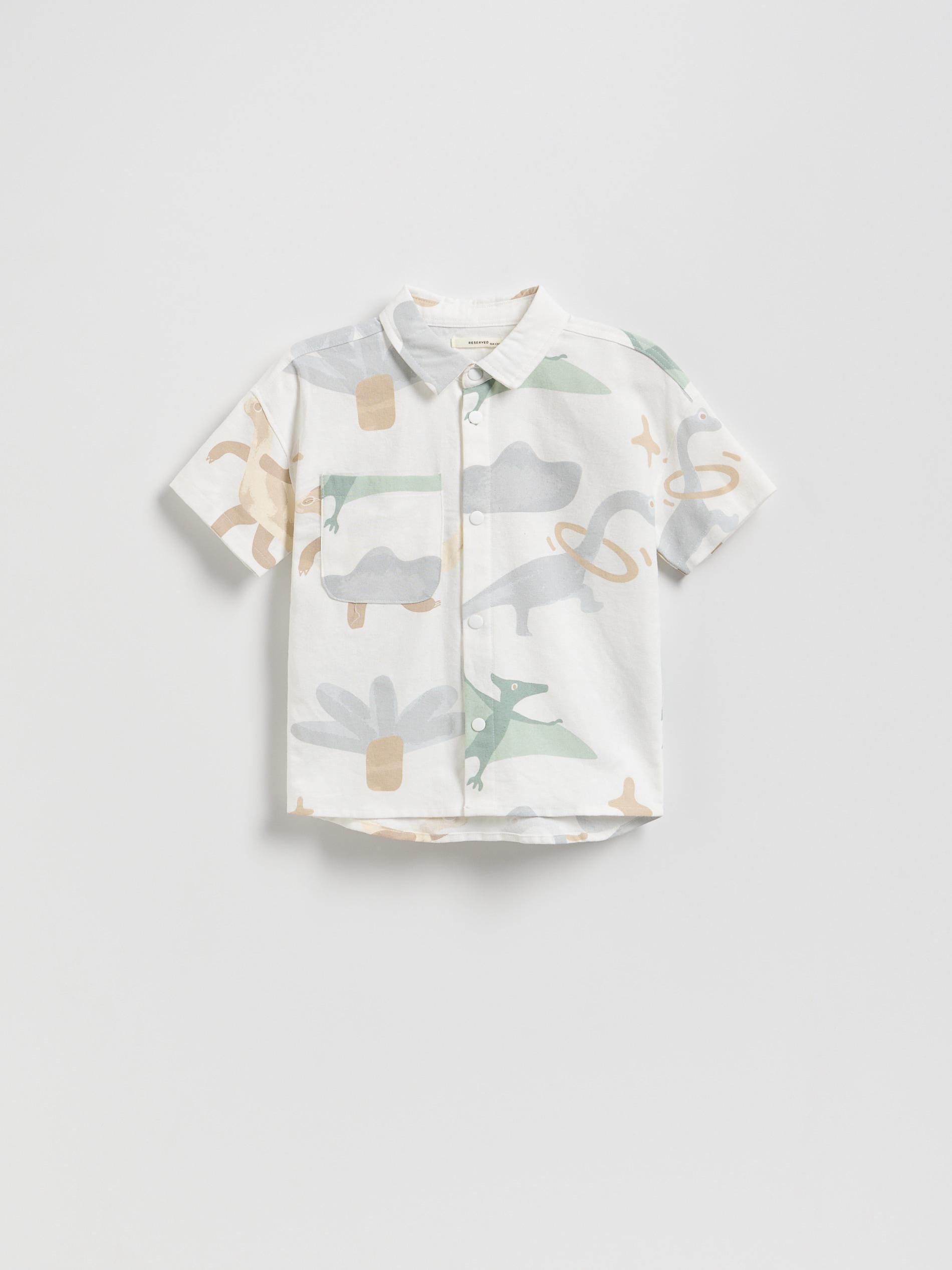 Cream Cotton Shirt, , large image number 0