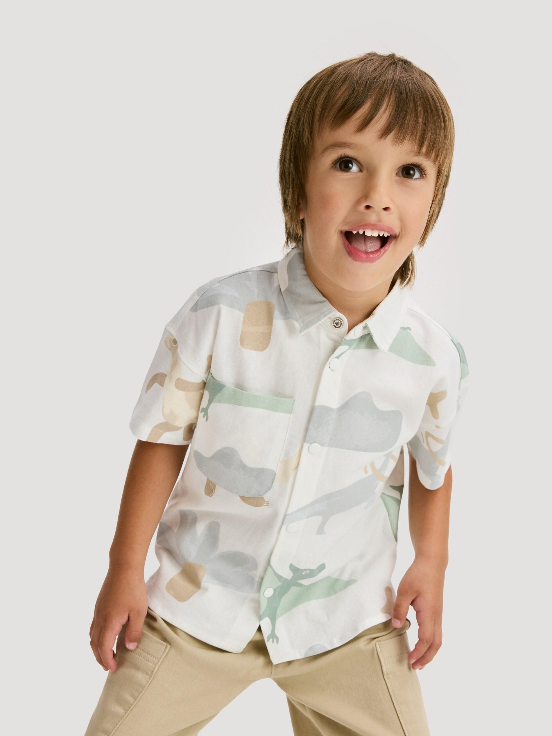 Cream Cotton Shirt, Ivory, medium