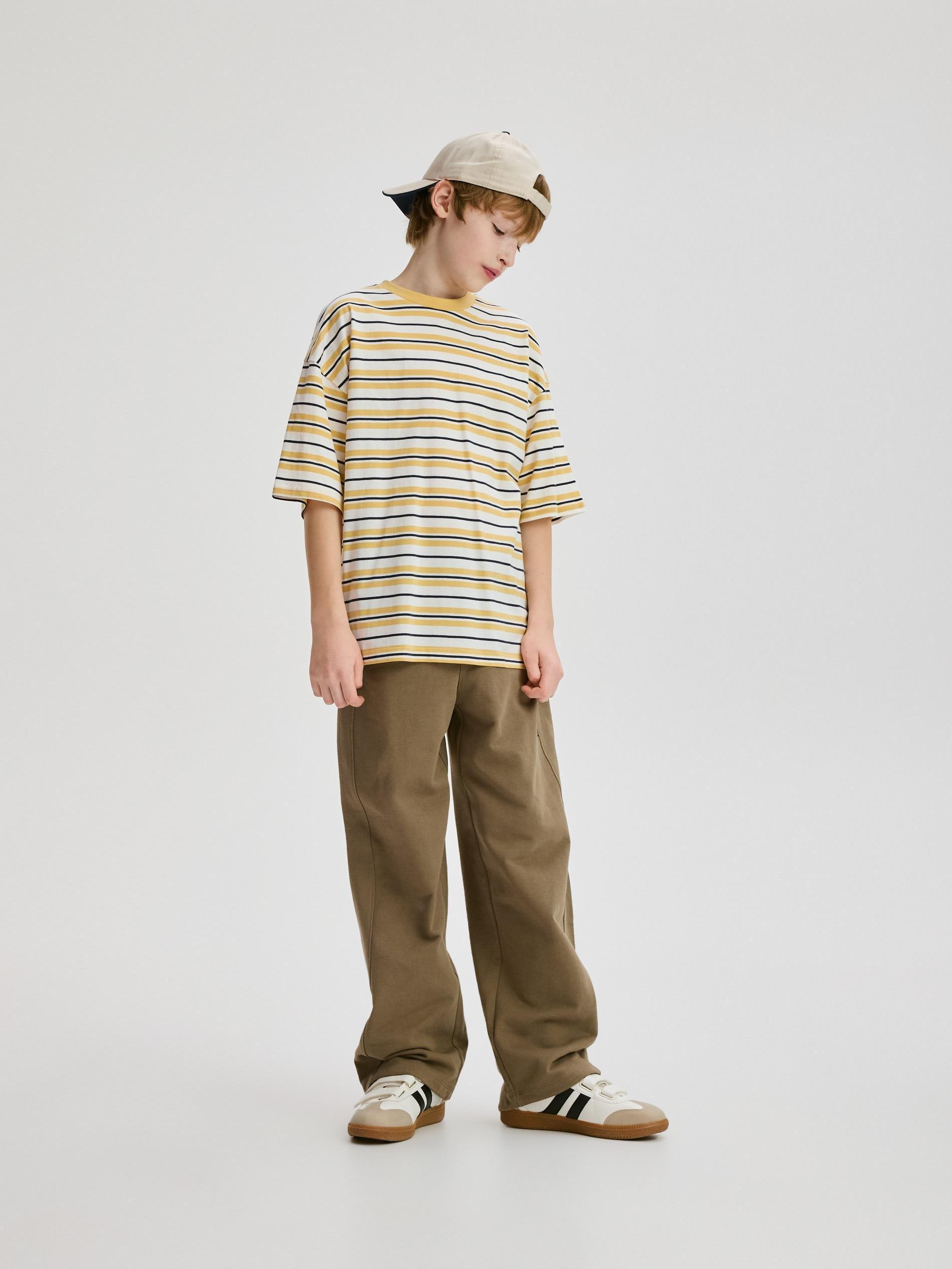 Yellow Stripe T-Shirt, Yellow, large image number 3