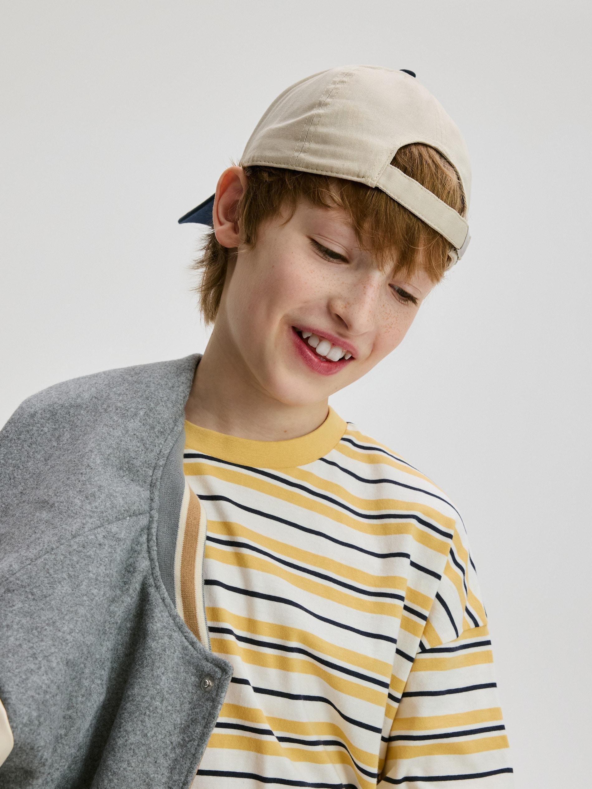 Yellow Stripe T-Shirt, Yellow, large image number 4