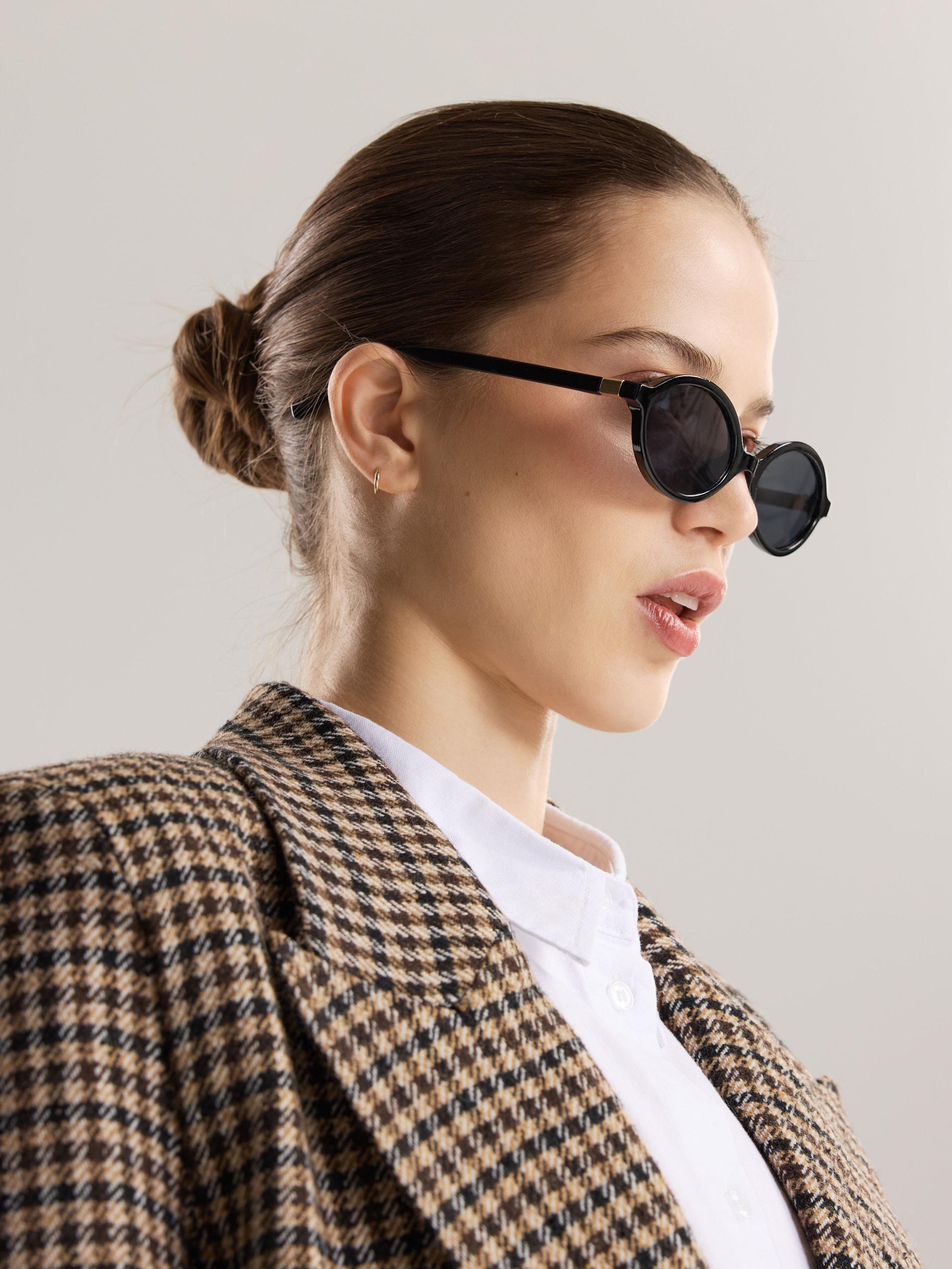 Black Sunglasses With Case, Black, large image number 0