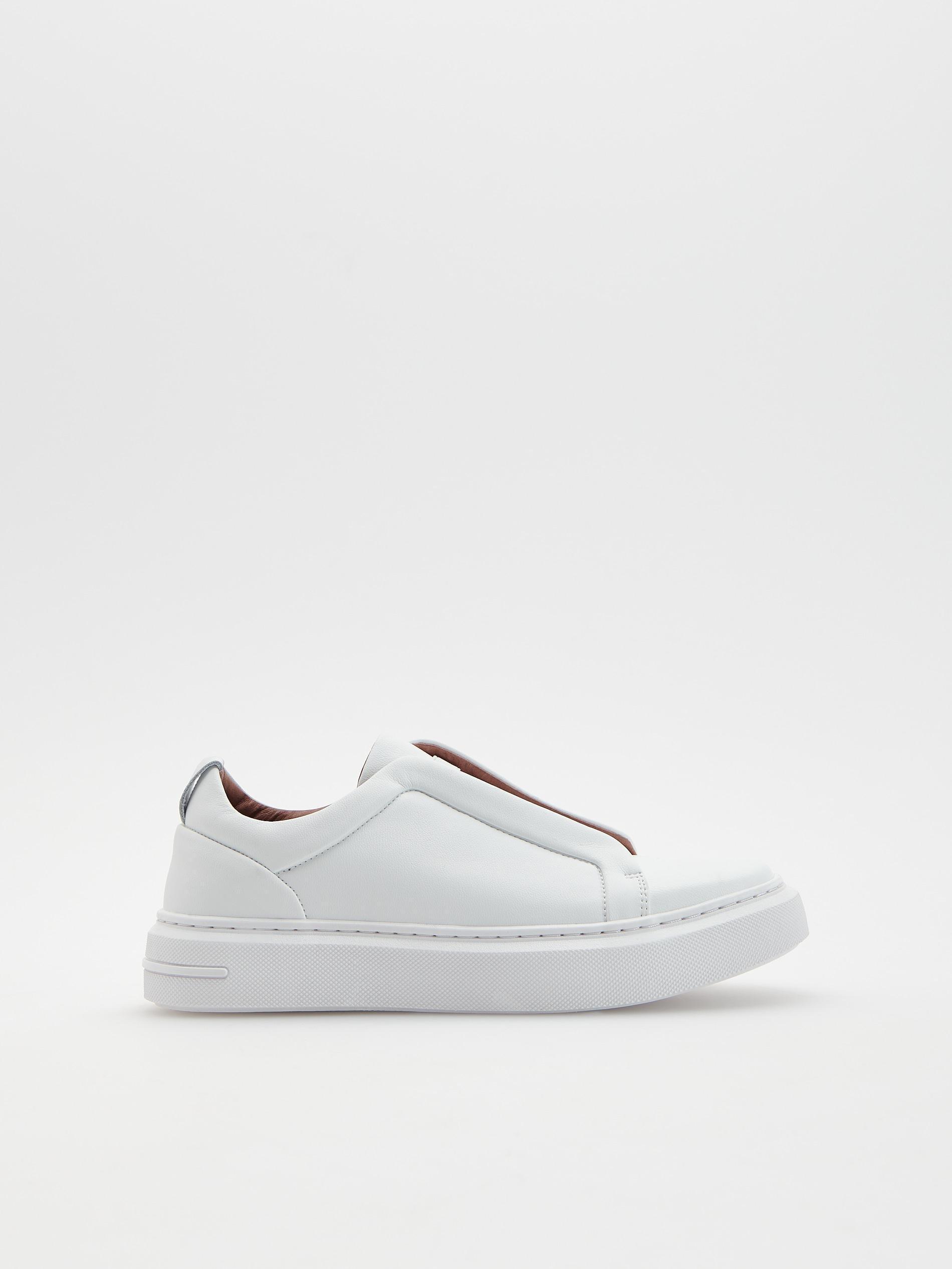 White Leather Sneakers, , large image number 0