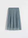 Reserved - Grey Tulle Pleated Skirt