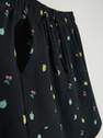 Reserved - Black Patterned Cotton Skirt, Grils