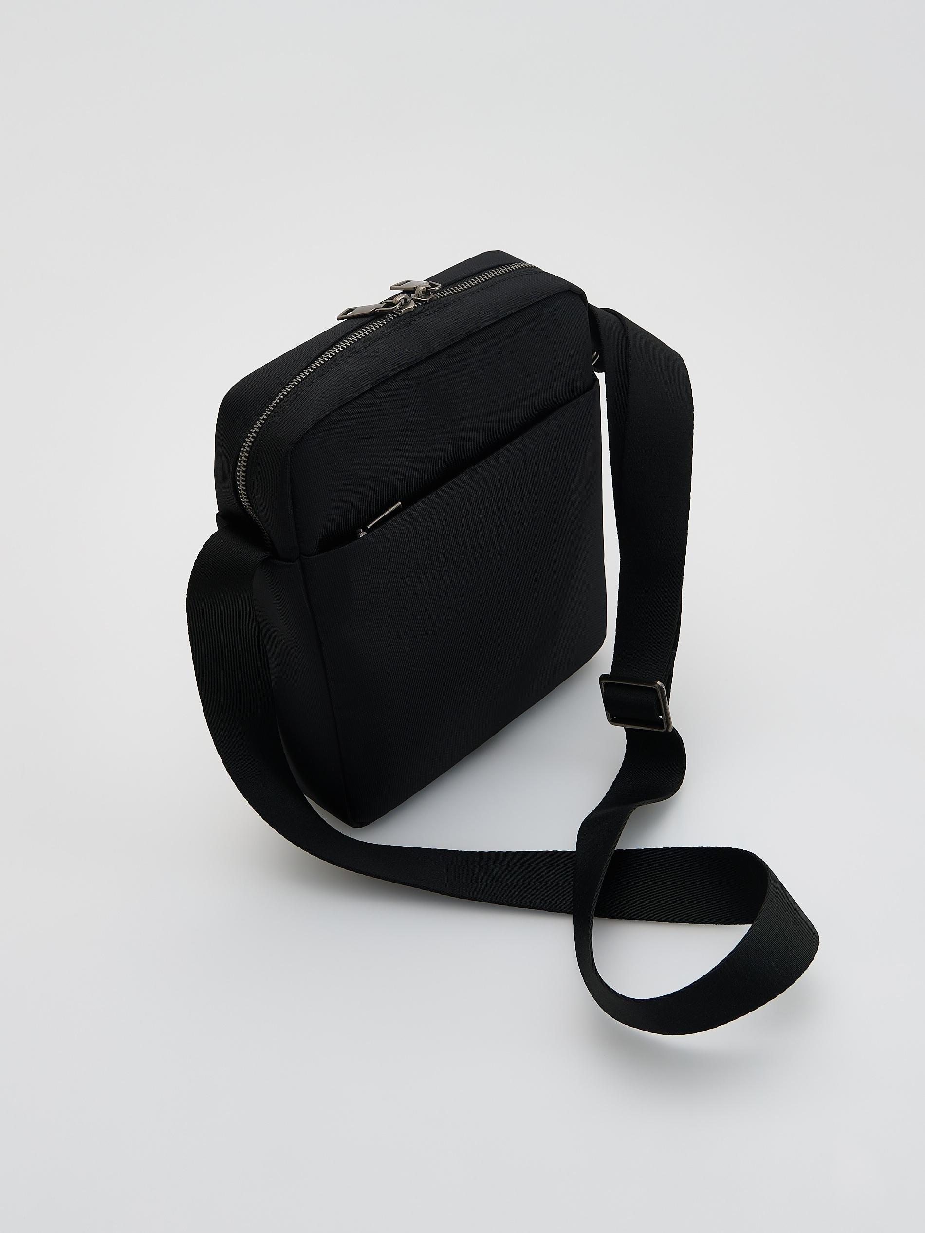 Black Crossbody Pouch Bag, Black, medium
