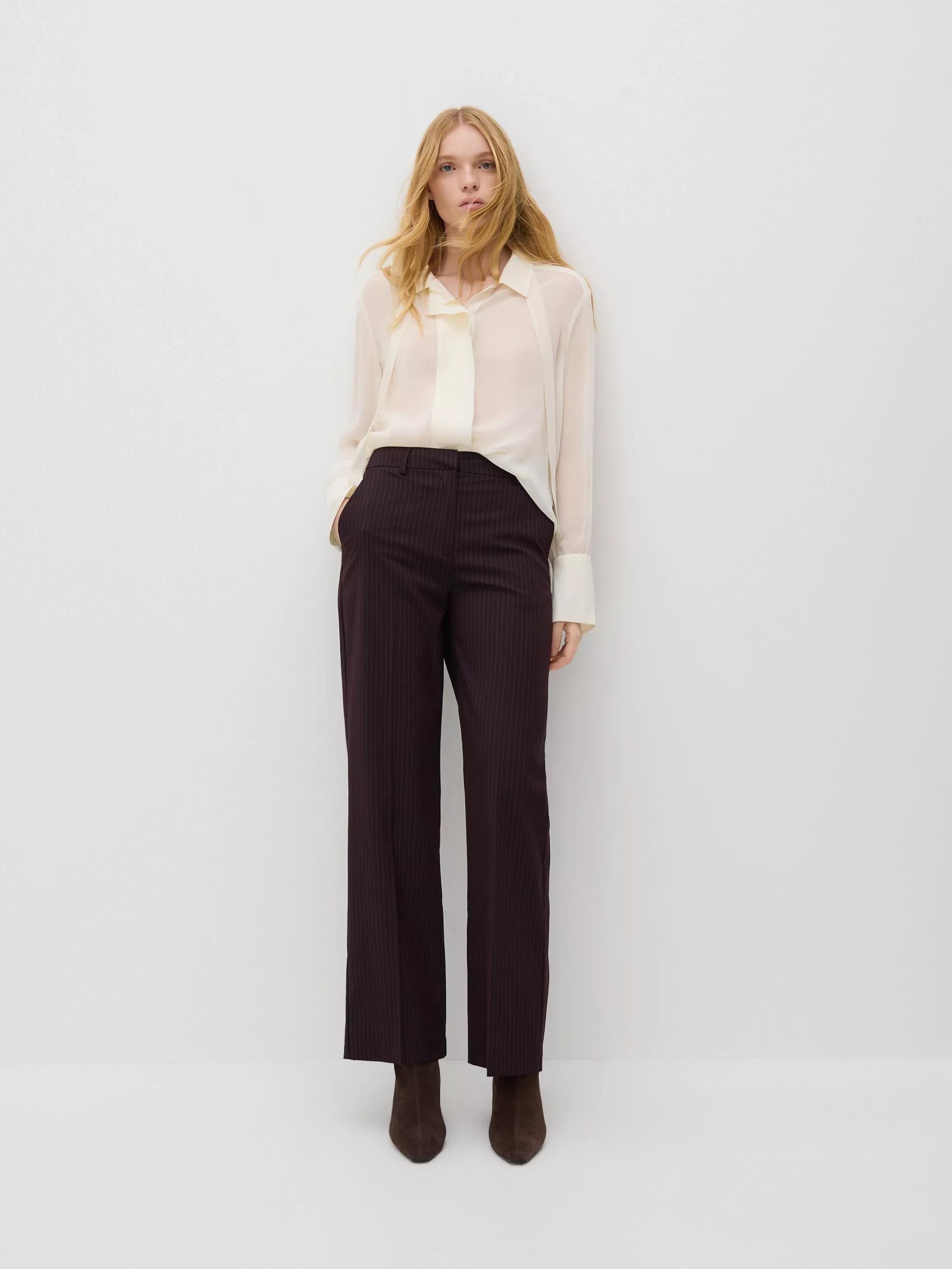 Burgundy Striped Trousers, 7401_53M, large image number 2