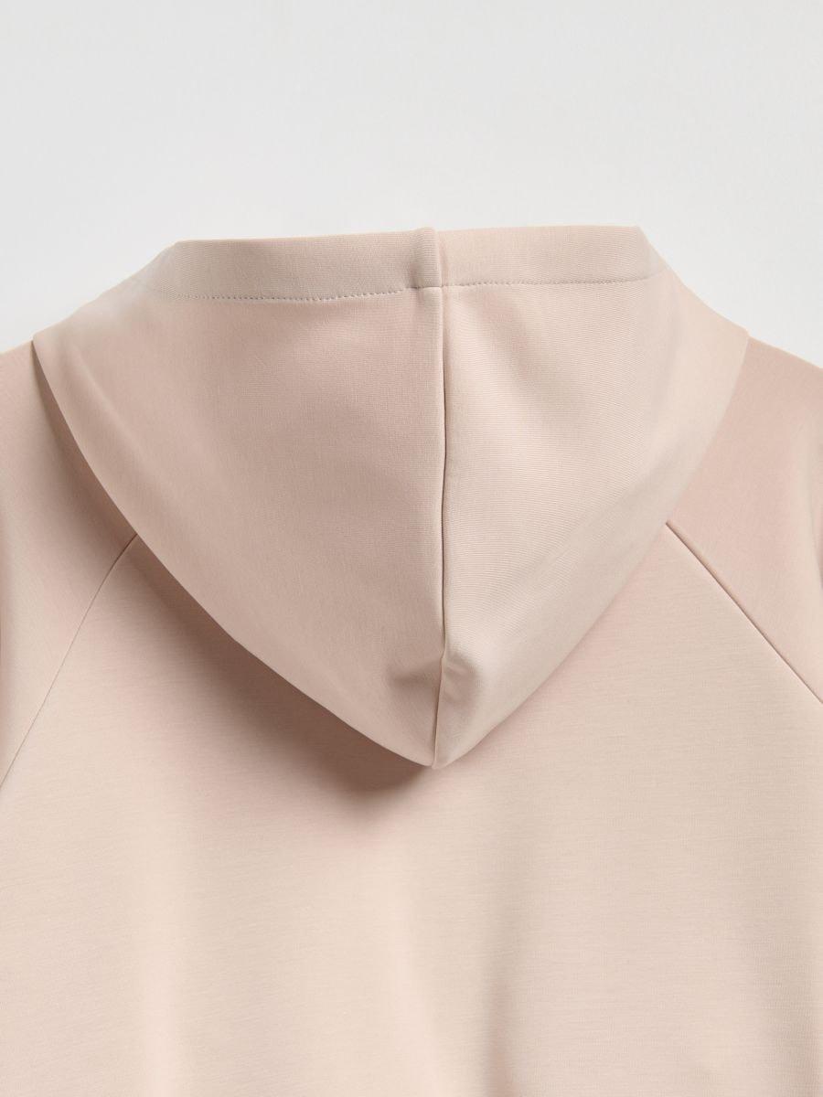 Brown Zip-Up Sweatshirt With Modal, Brown, large image number 2