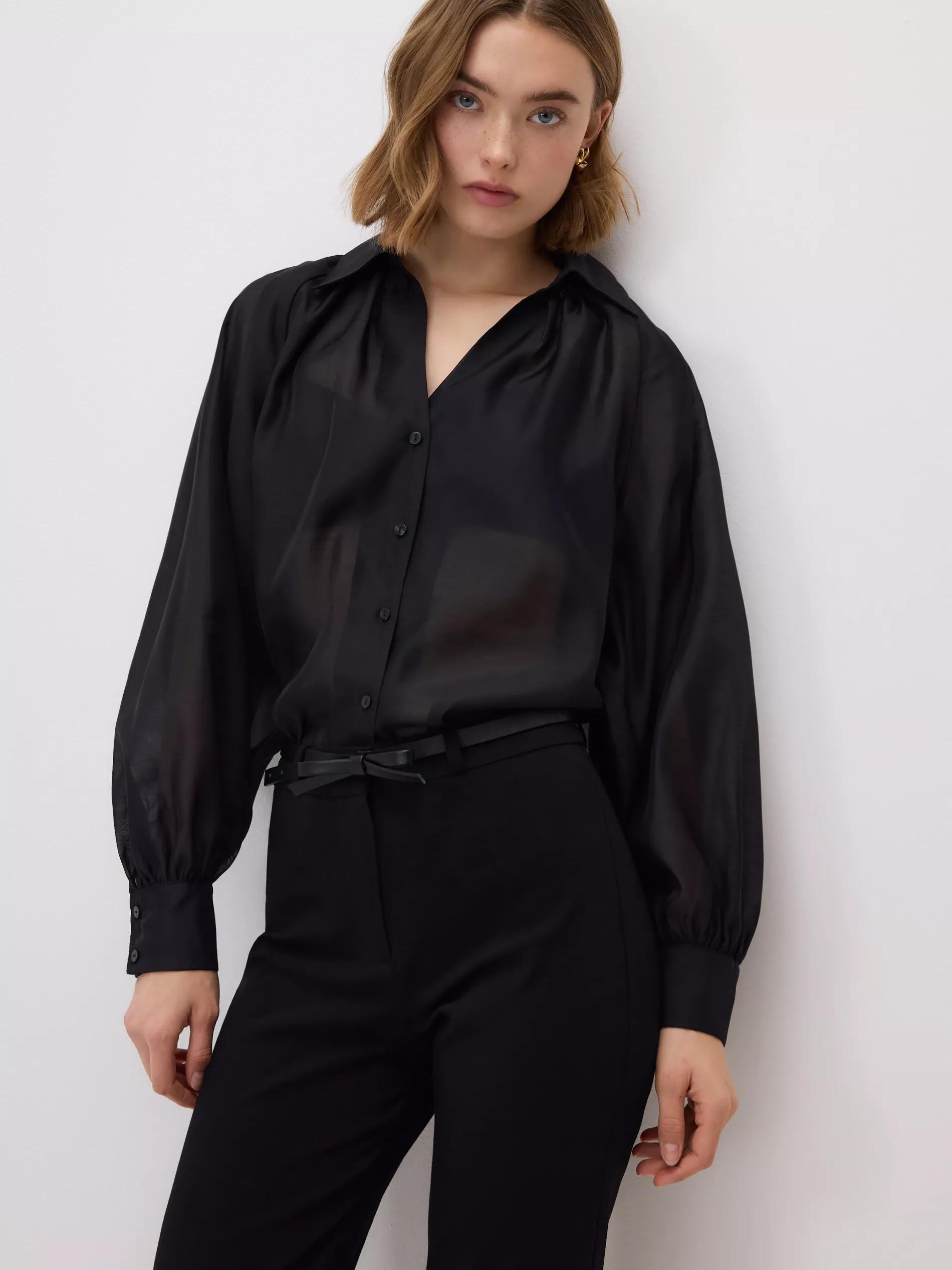 Black Trousers With Decorative Belt, Black, large image number 2