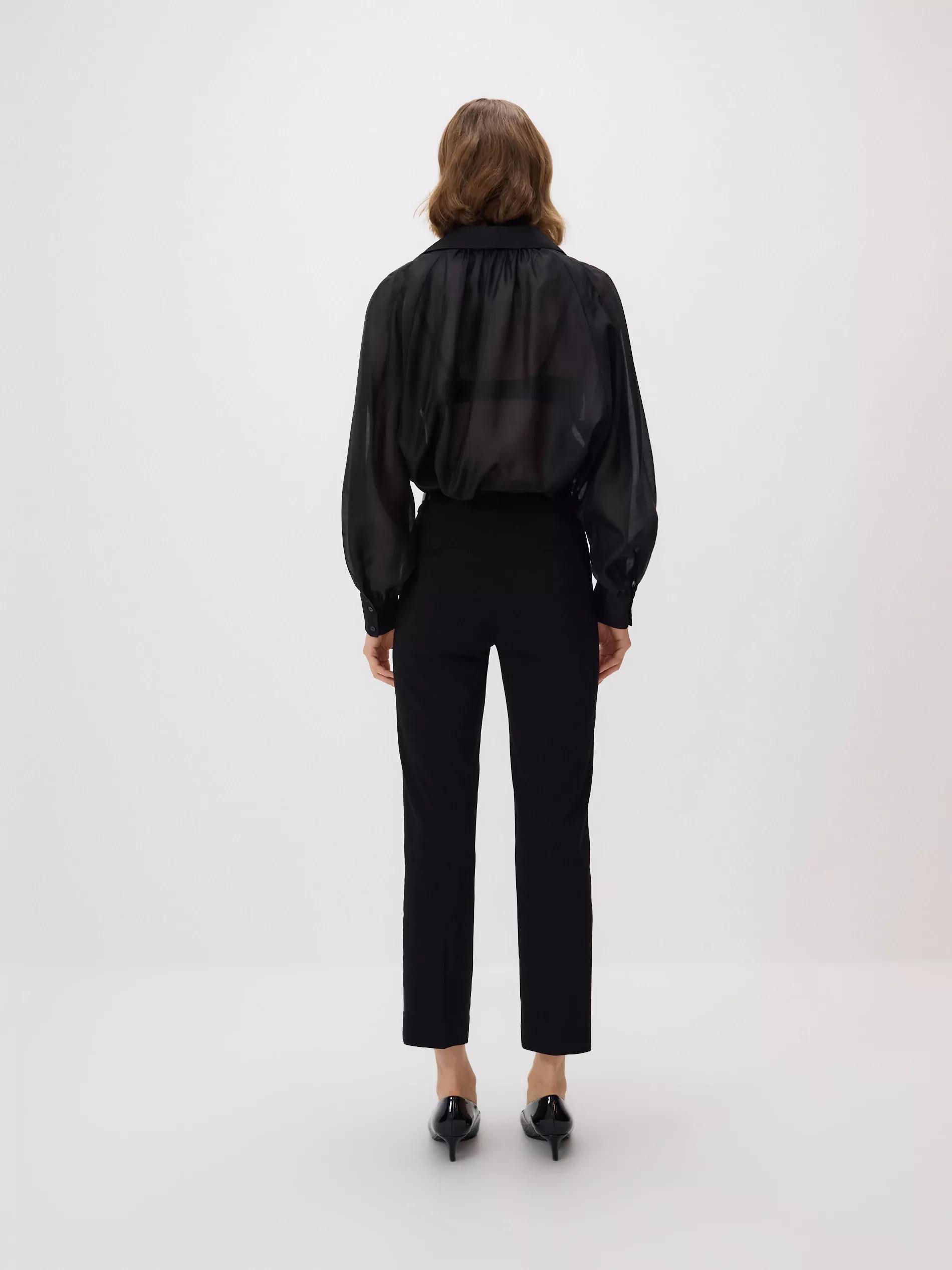 Black Trousers With Decorative Belt, Black, large image number 3