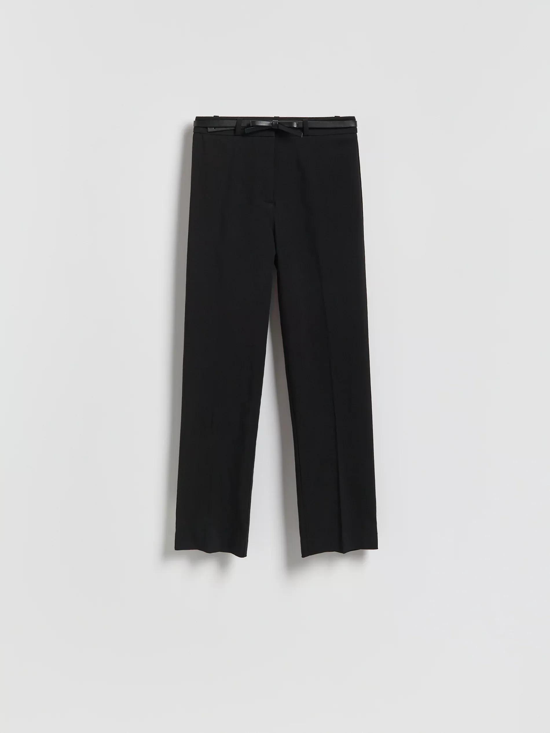 Black Trousers With Decorative Belt, Black, large image number 4