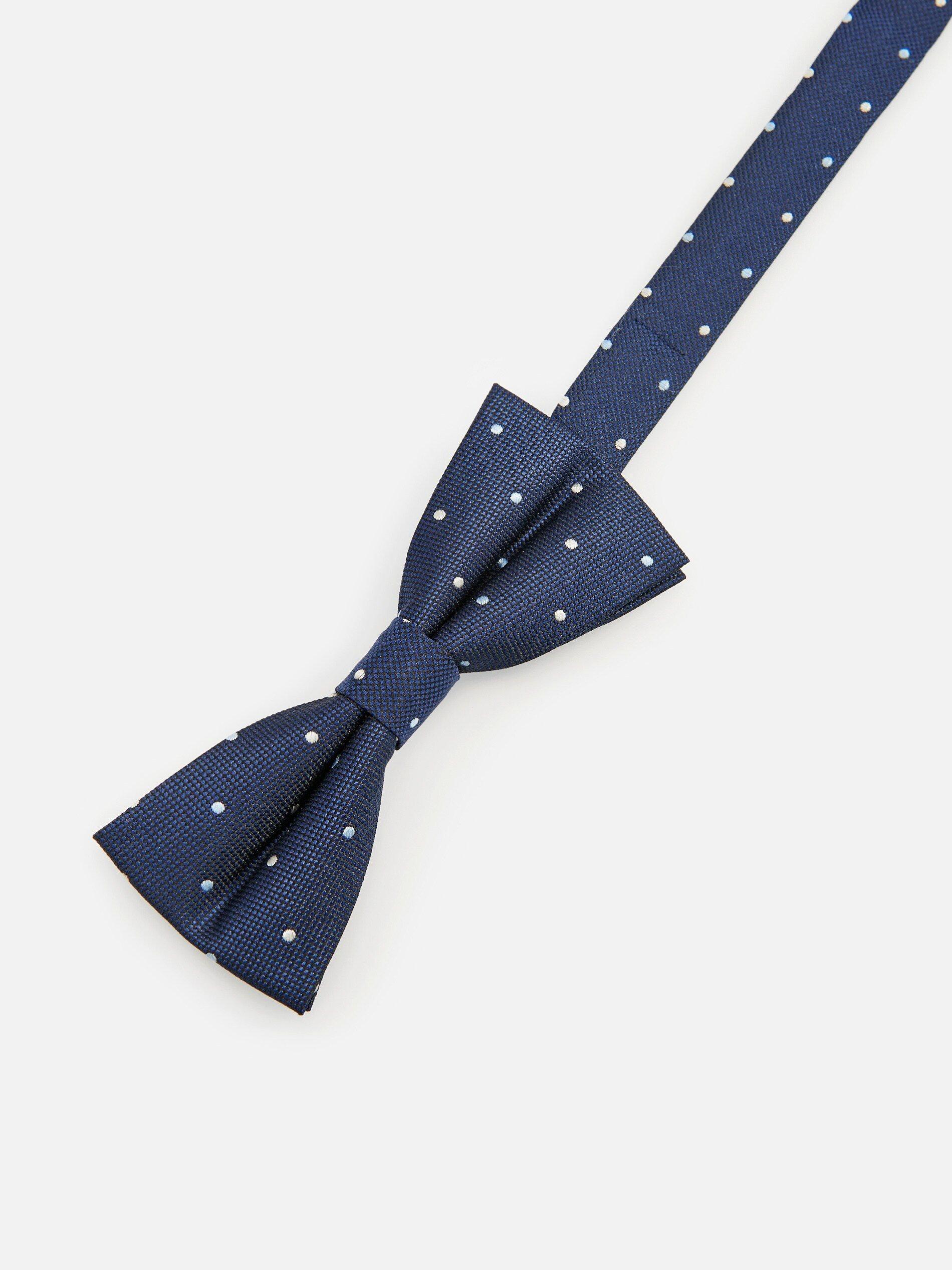 Navy Polka Dot Bow Tie, Men, , large image number 0